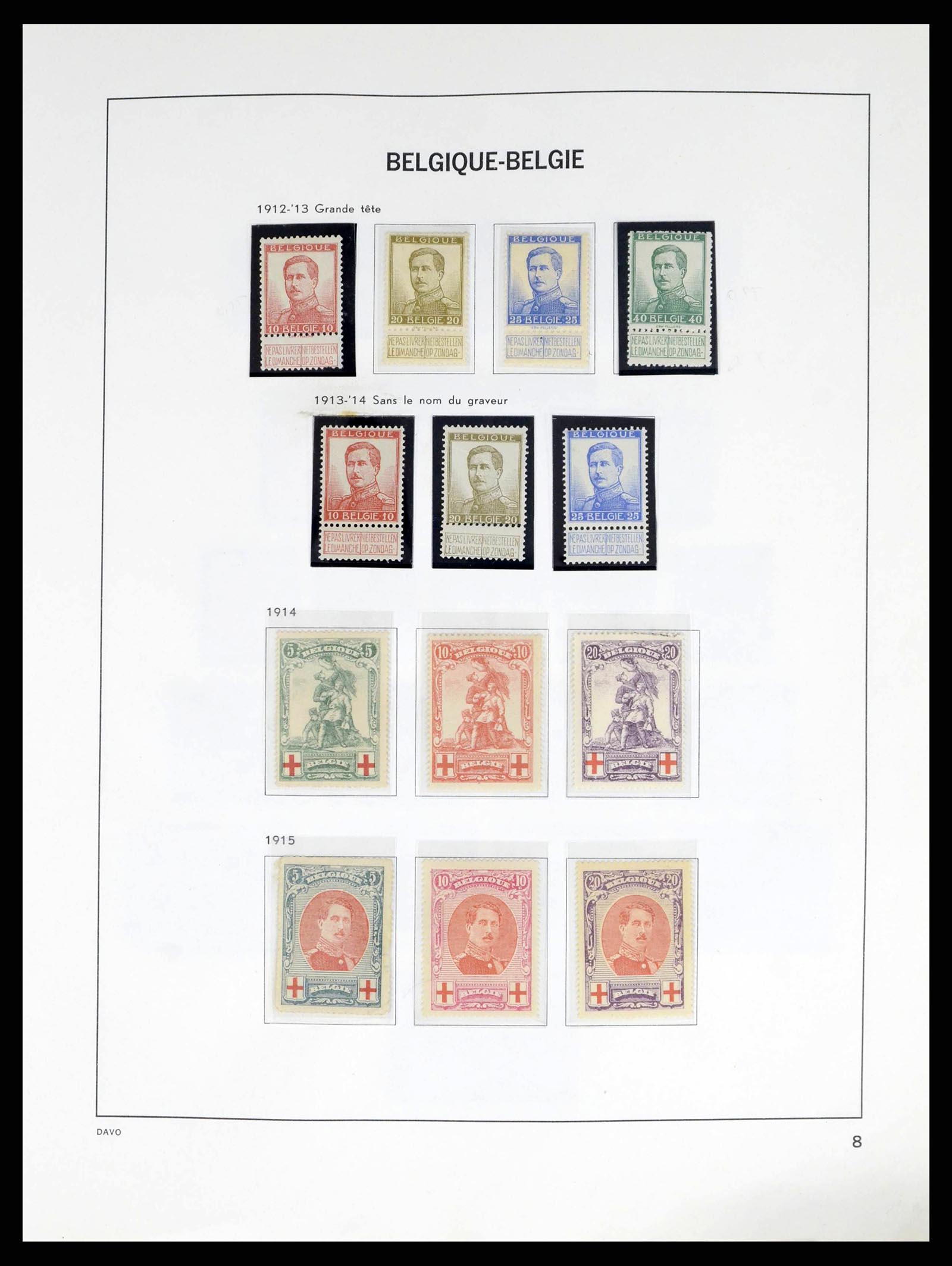 38249 0008 - Postzegelverzameling 38249 België 1849-1960.