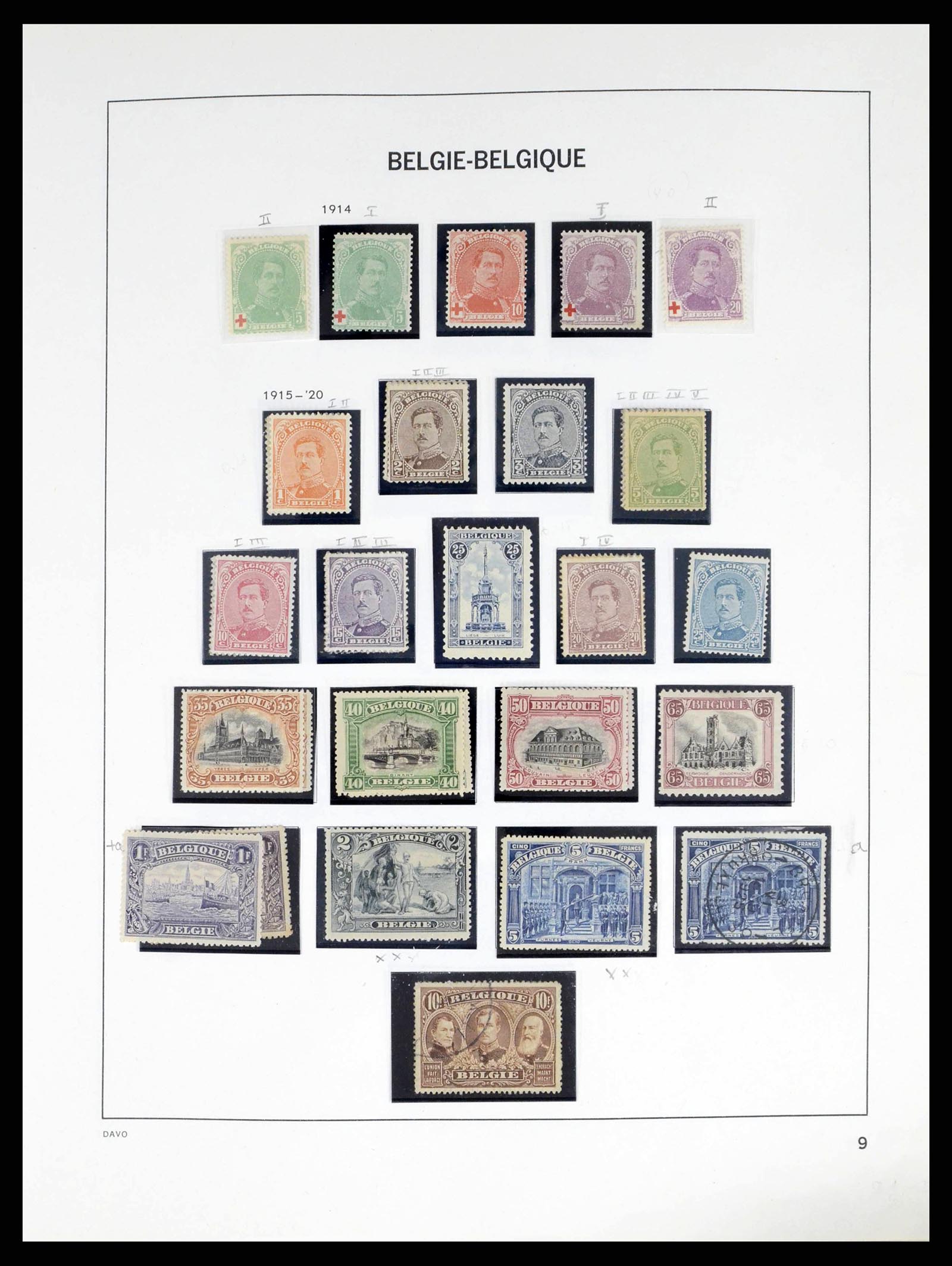 38249 0009 - Postzegelverzameling 38249 België 1849-1960.