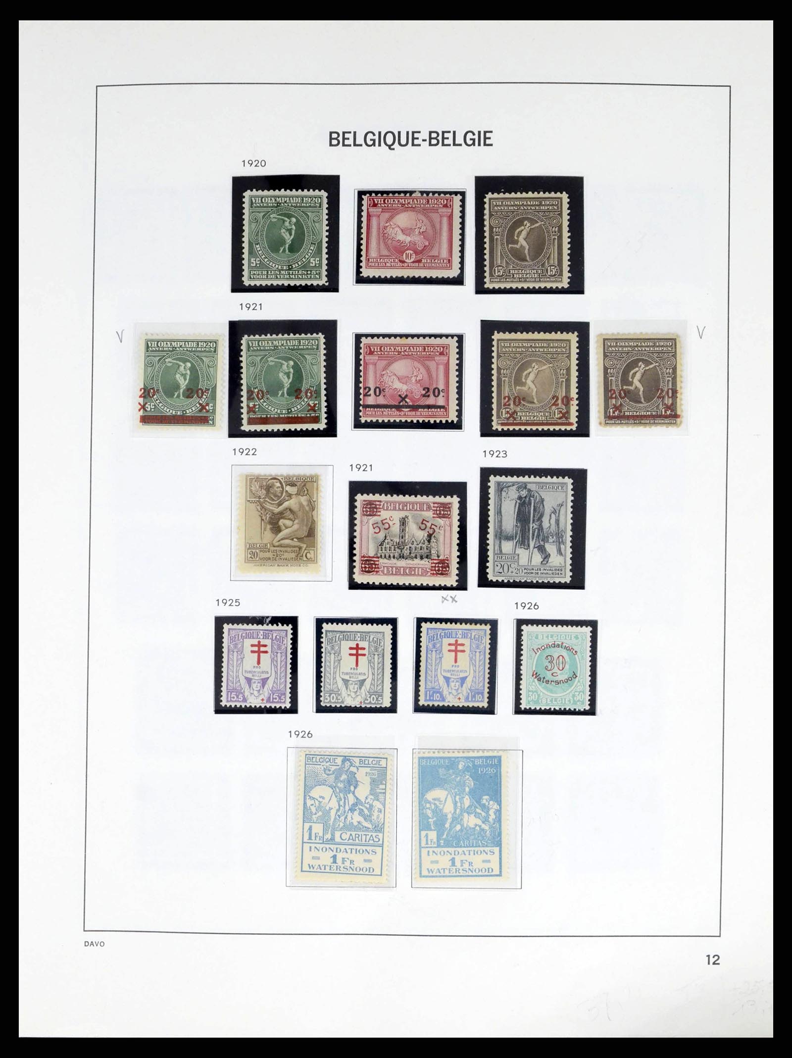 38249 0012 - Postzegelverzameling 38249 België 1849-1960.