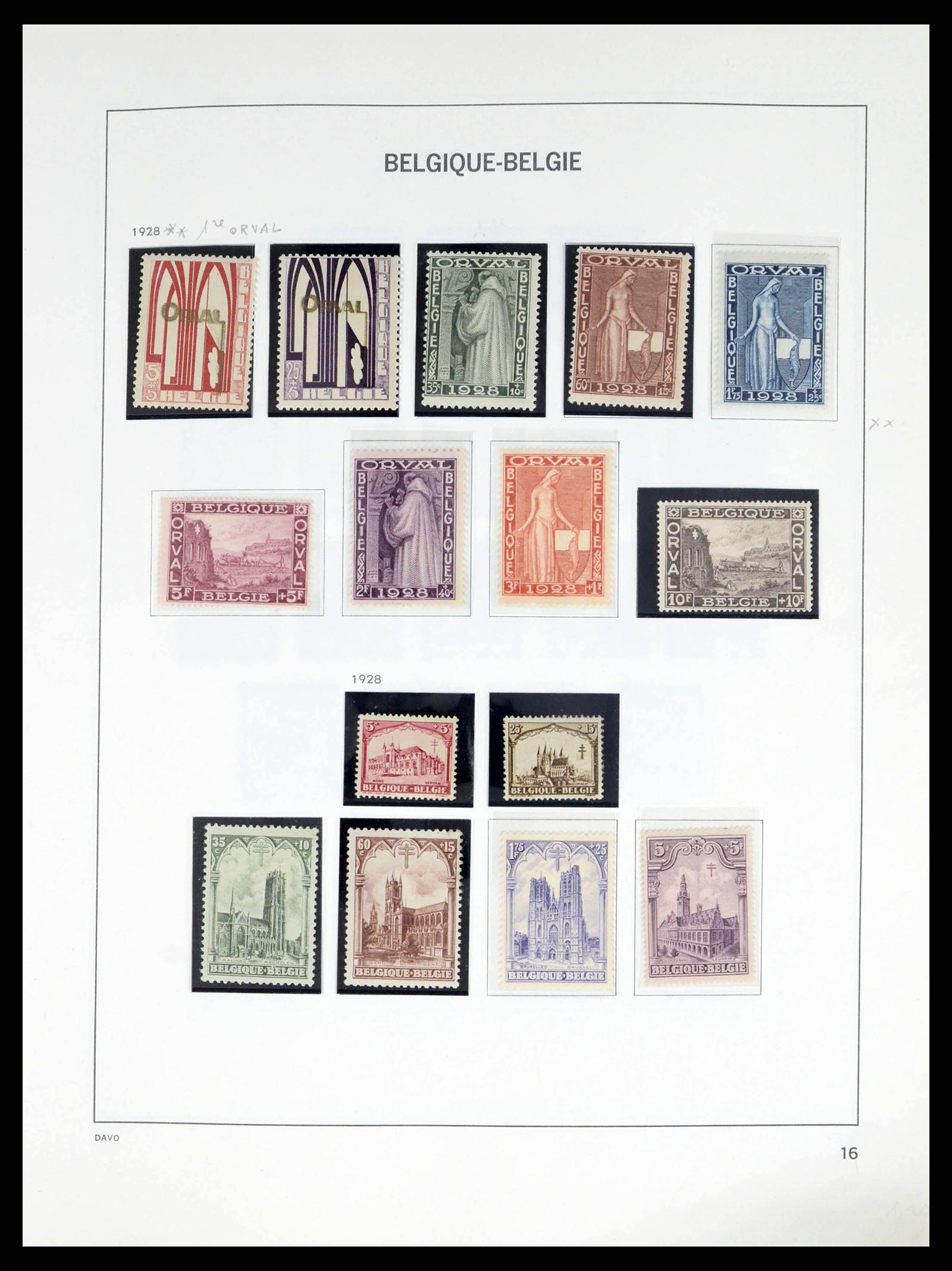 38249 0016 - Postzegelverzameling 38249 België 1849-1960.