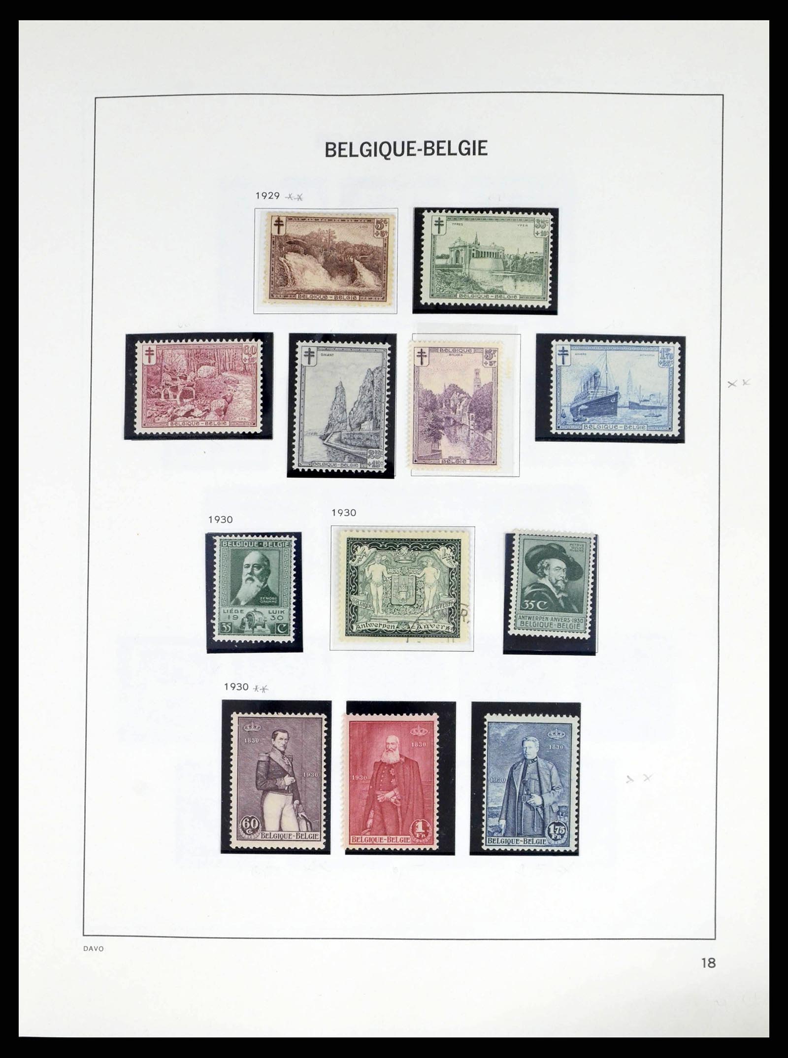 38249 0019 - Postzegelverzameling 38249 België 1849-1960.