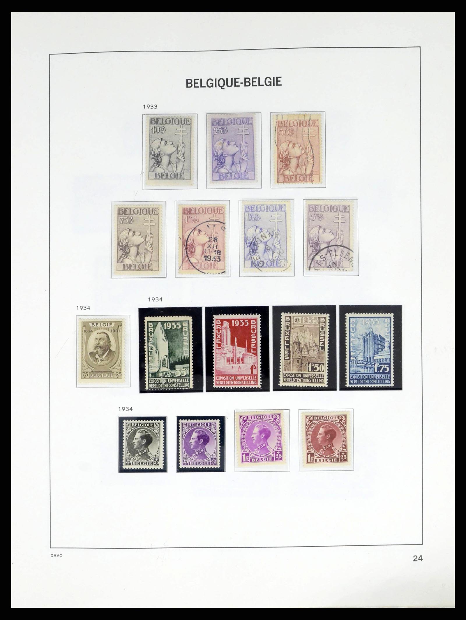 38249 0024 - Postzegelverzameling 38249 België 1849-1960.