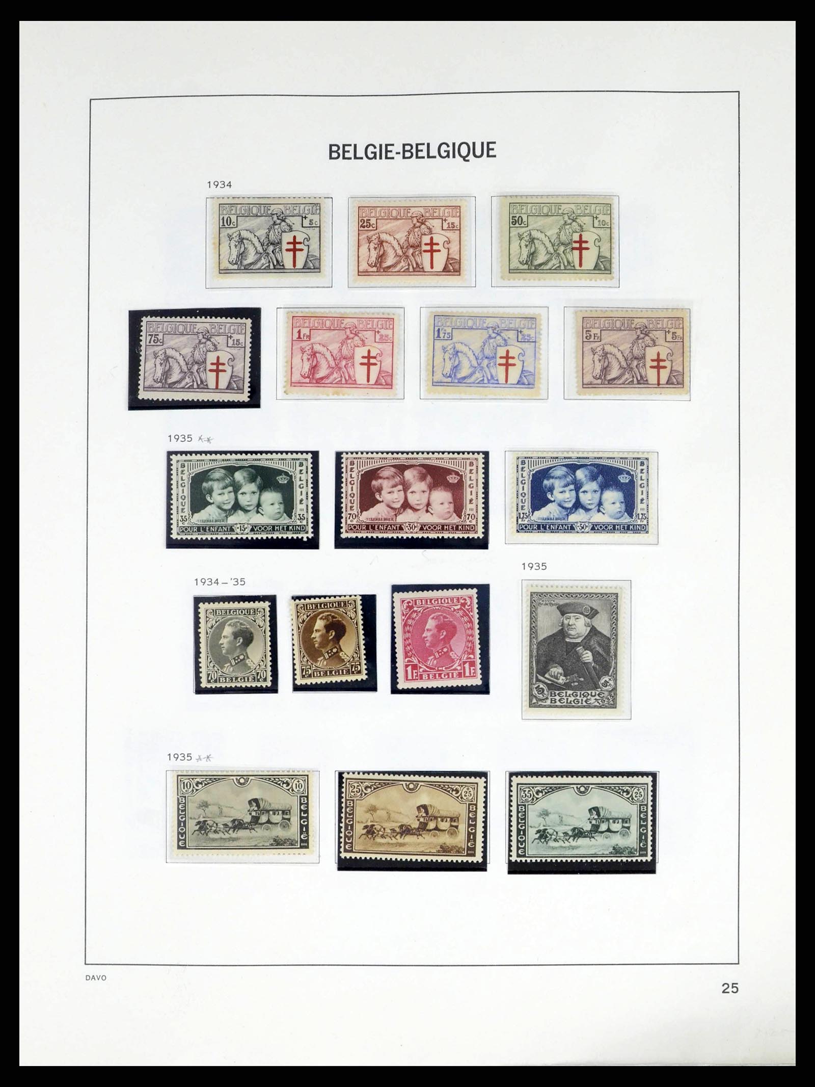 38249 0025 - Stamp collection 38249 Belgium 1849-1960.