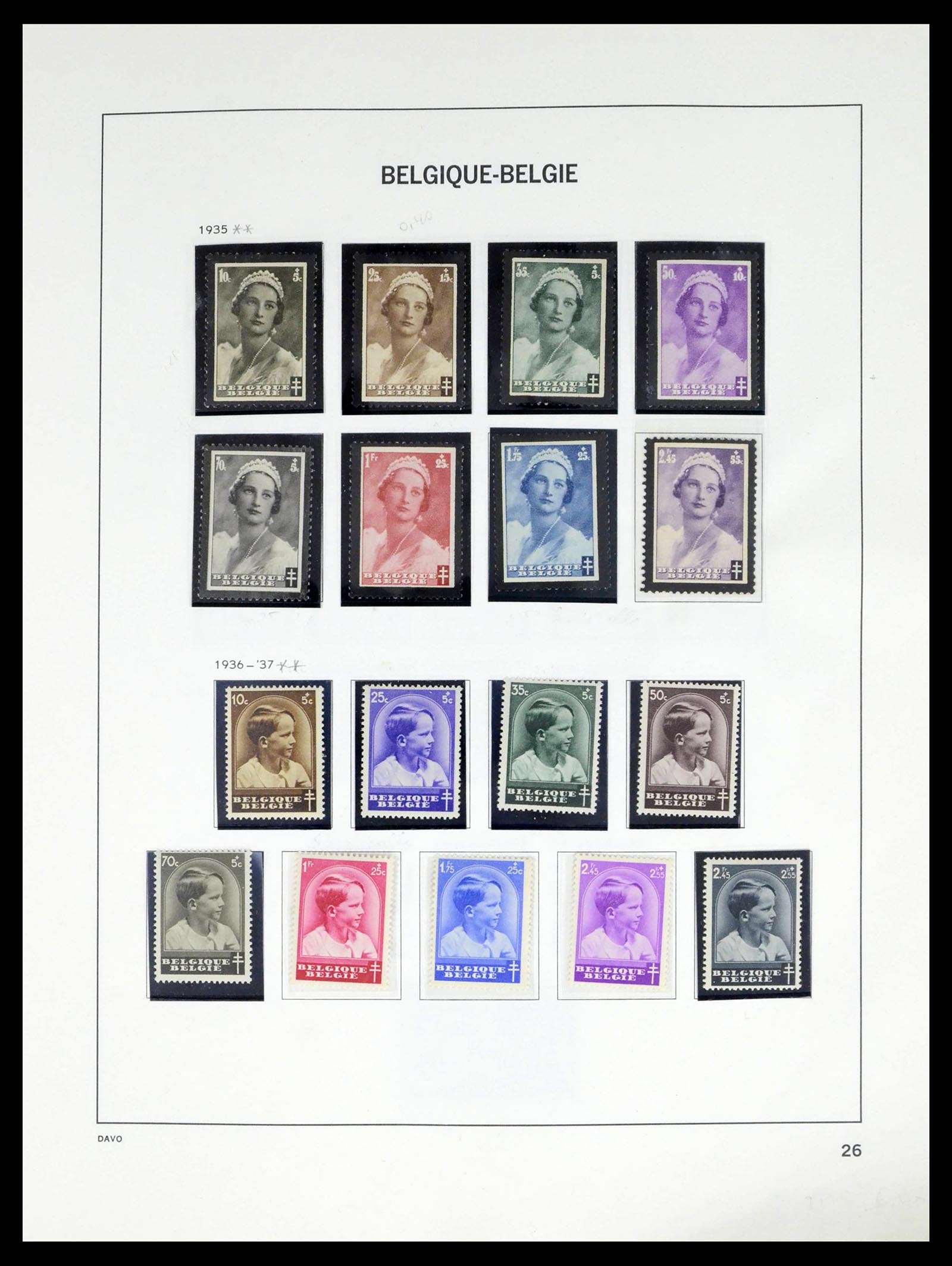 38249 0026 - Stamp collection 38249 Belgium 1849-1960.