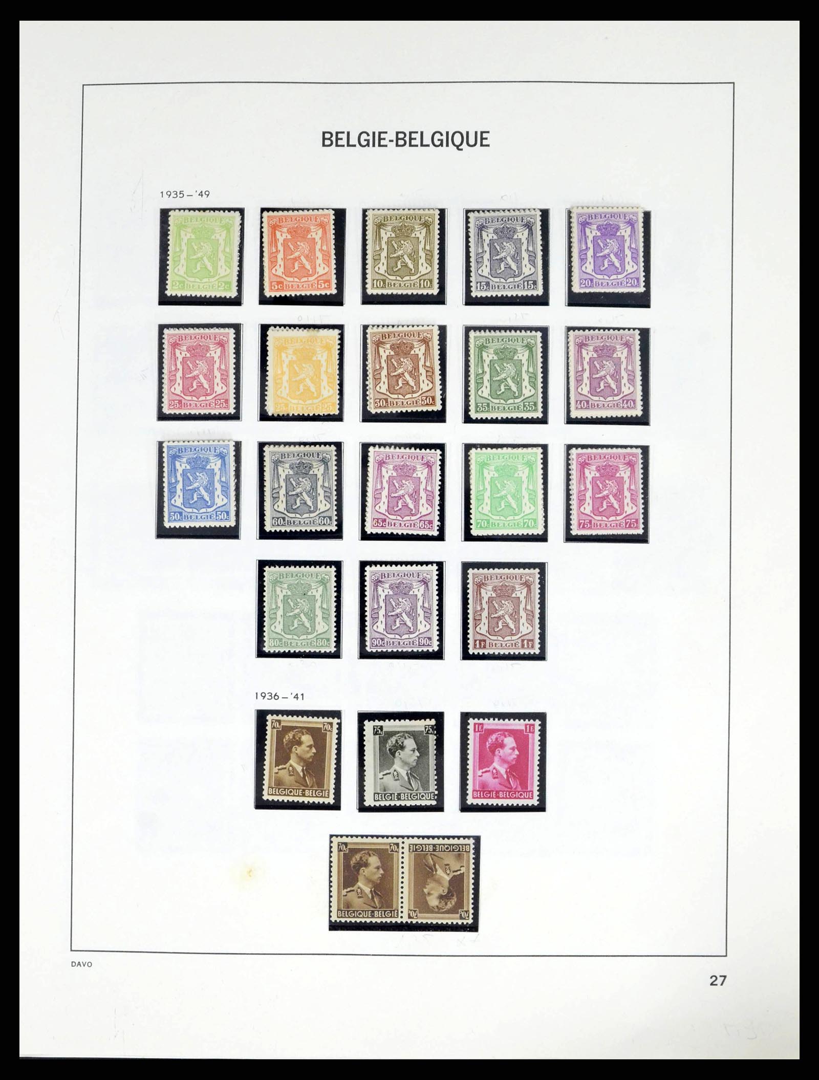 38249 0027 - Stamp collection 38249 Belgium 1849-1960.