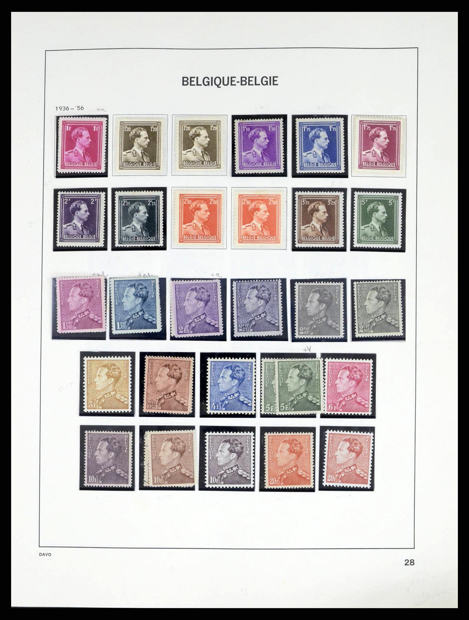 38249 0028 - Postzegelverzameling 38249 België 1849-1960.