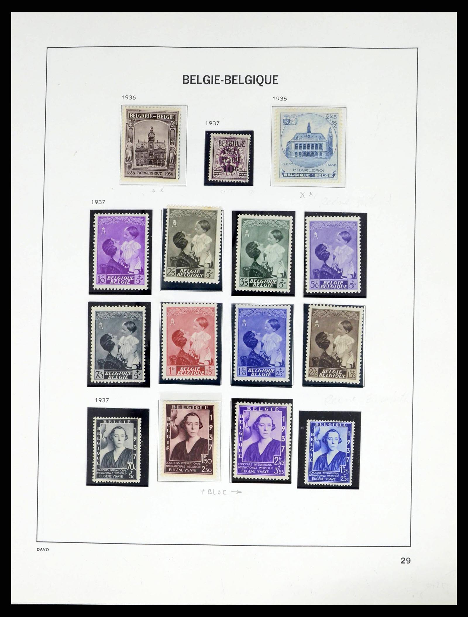 38249 0029 - Stamp collection 38249 Belgium 1849-1960.