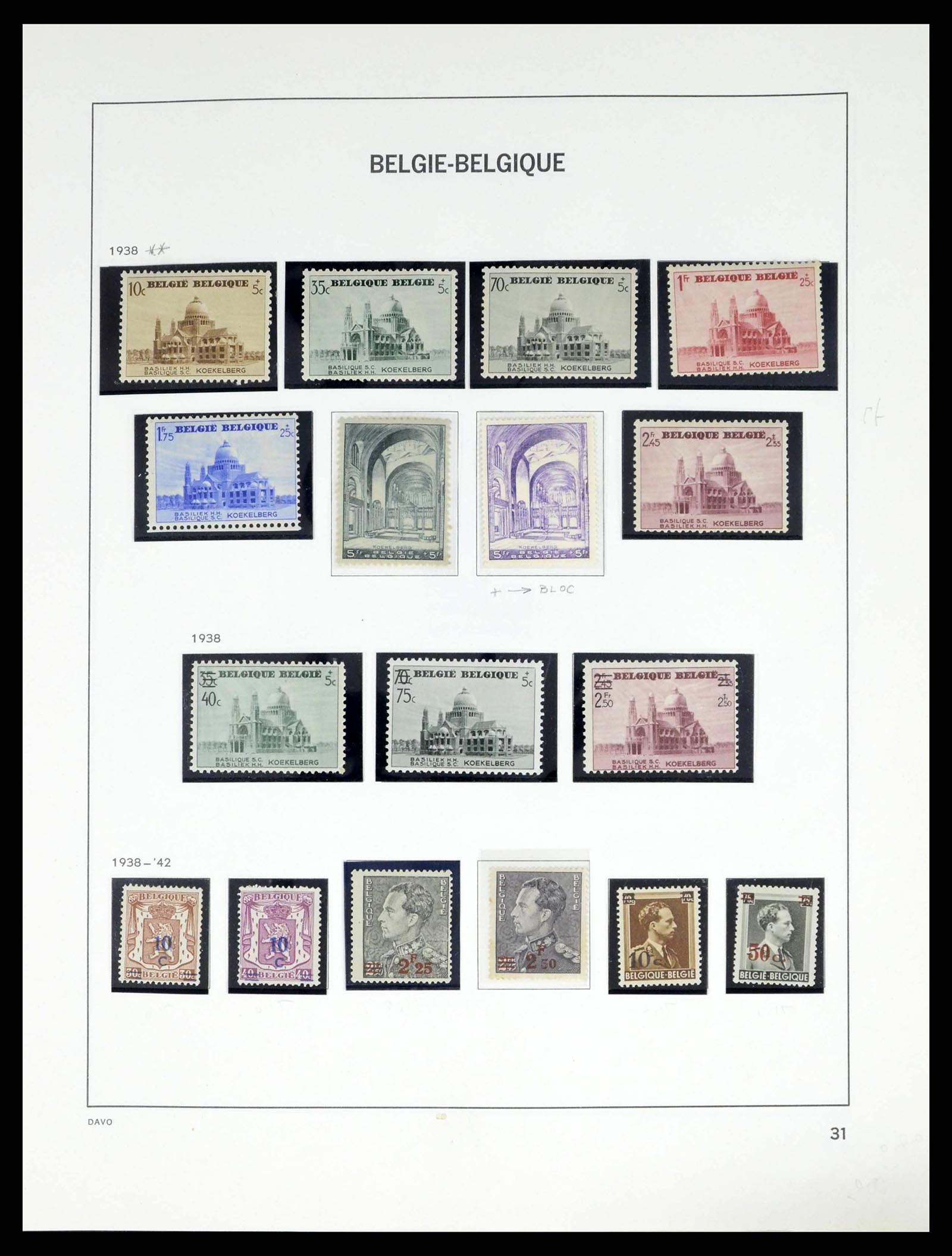 38249 0033 - Postzegelverzameling 38249 België 1849-1960.