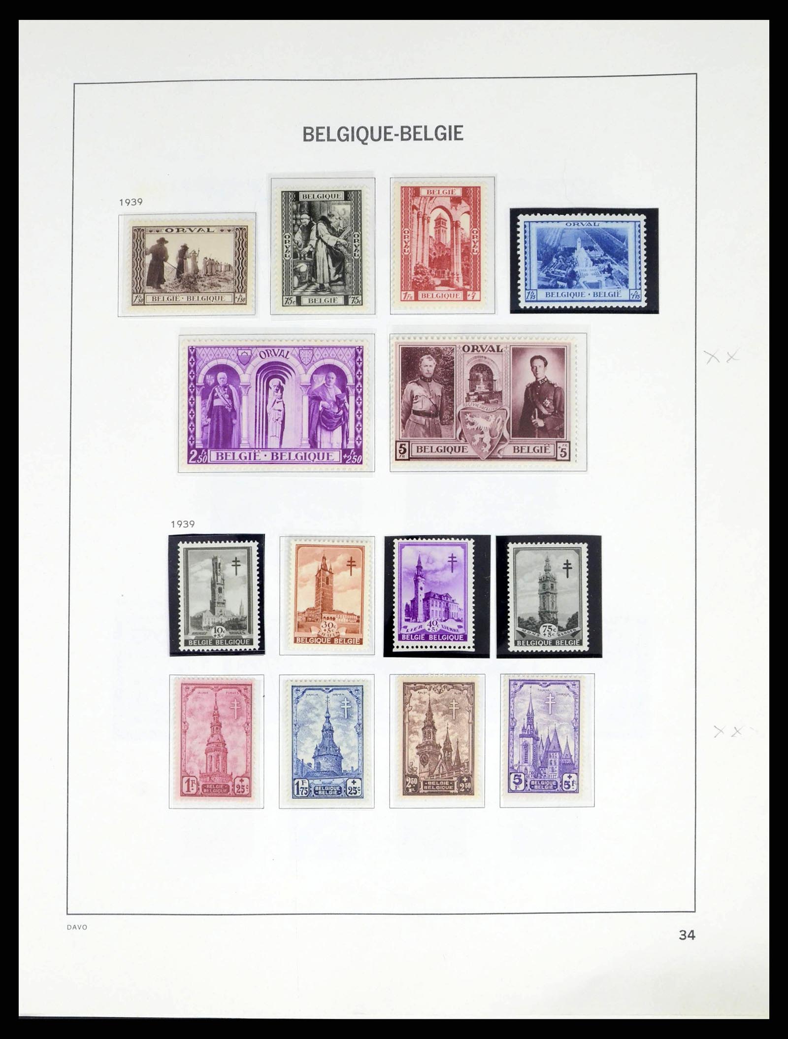 38249 0037 - Postzegelverzameling 38249 België 1849-1960.