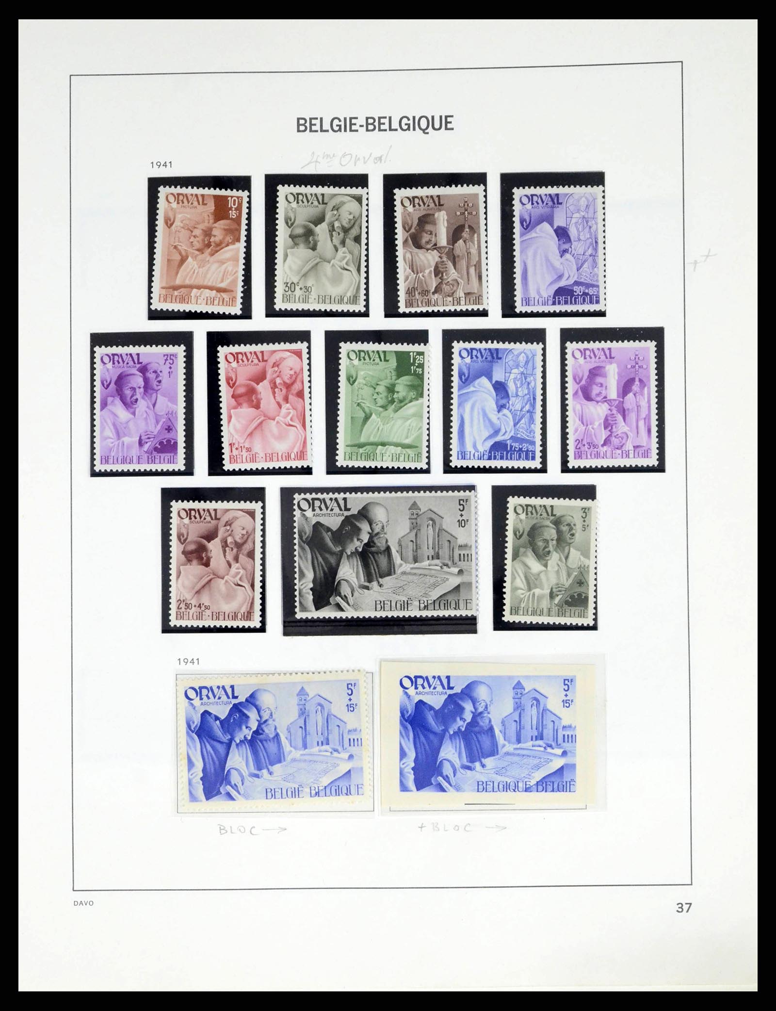 38249 0044 - Postzegelverzameling 38249 België 1849-1960.