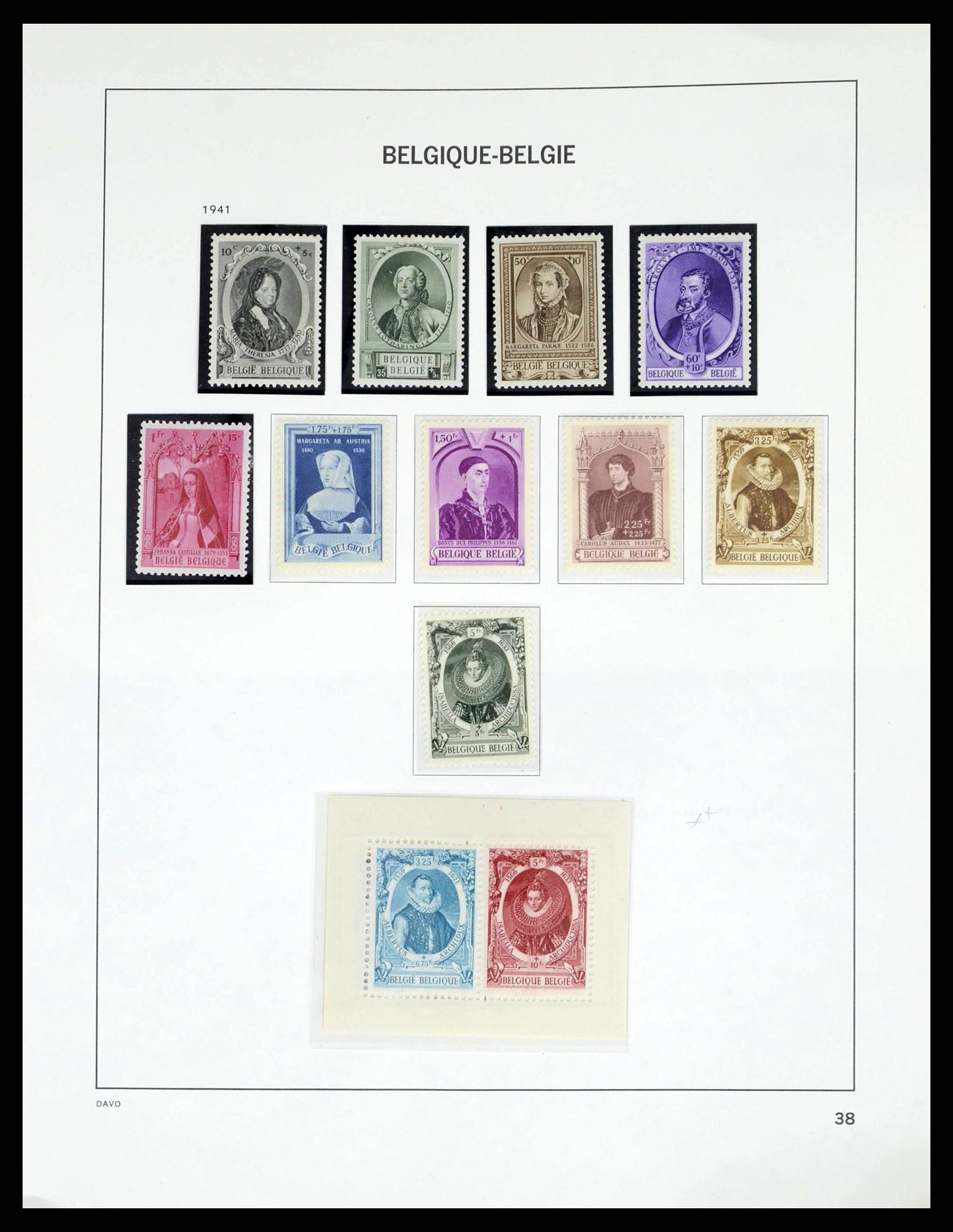 38249 0048 - Postzegelverzameling 38249 België 1849-1960.