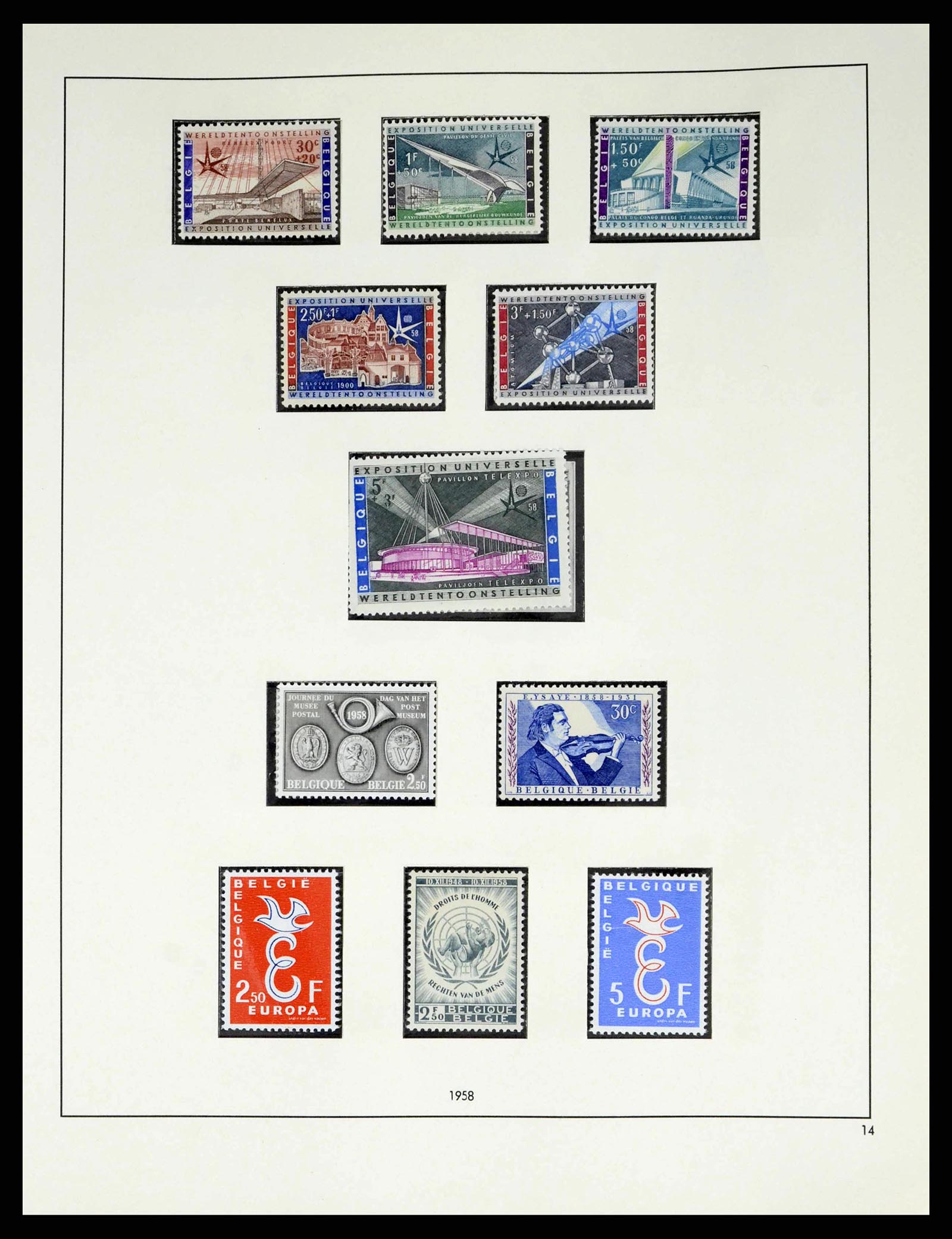 38249 0093 - Postzegelverzameling 38249 België 1849-1960.