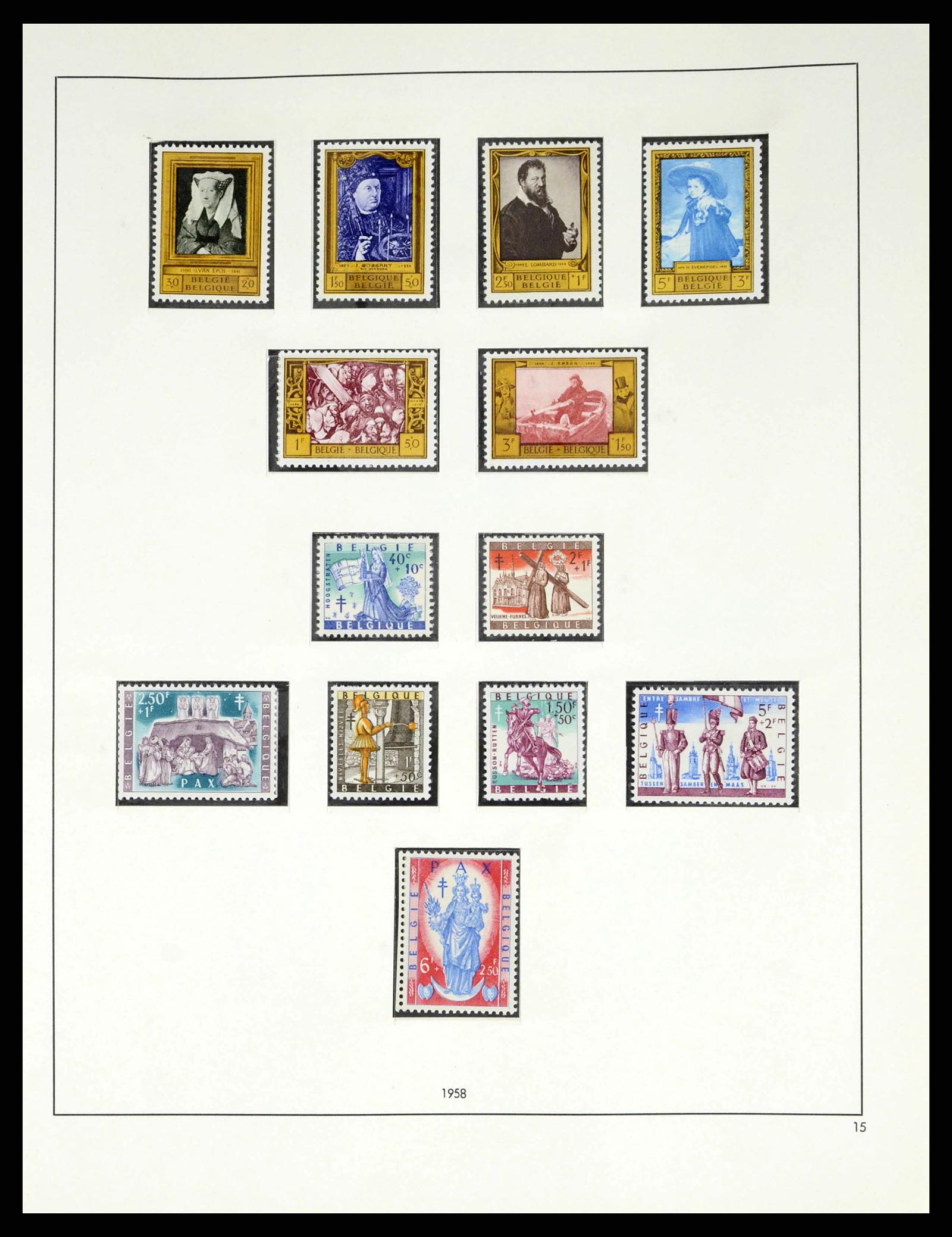 38249 0094 - Postzegelverzameling 38249 België 1849-1960.