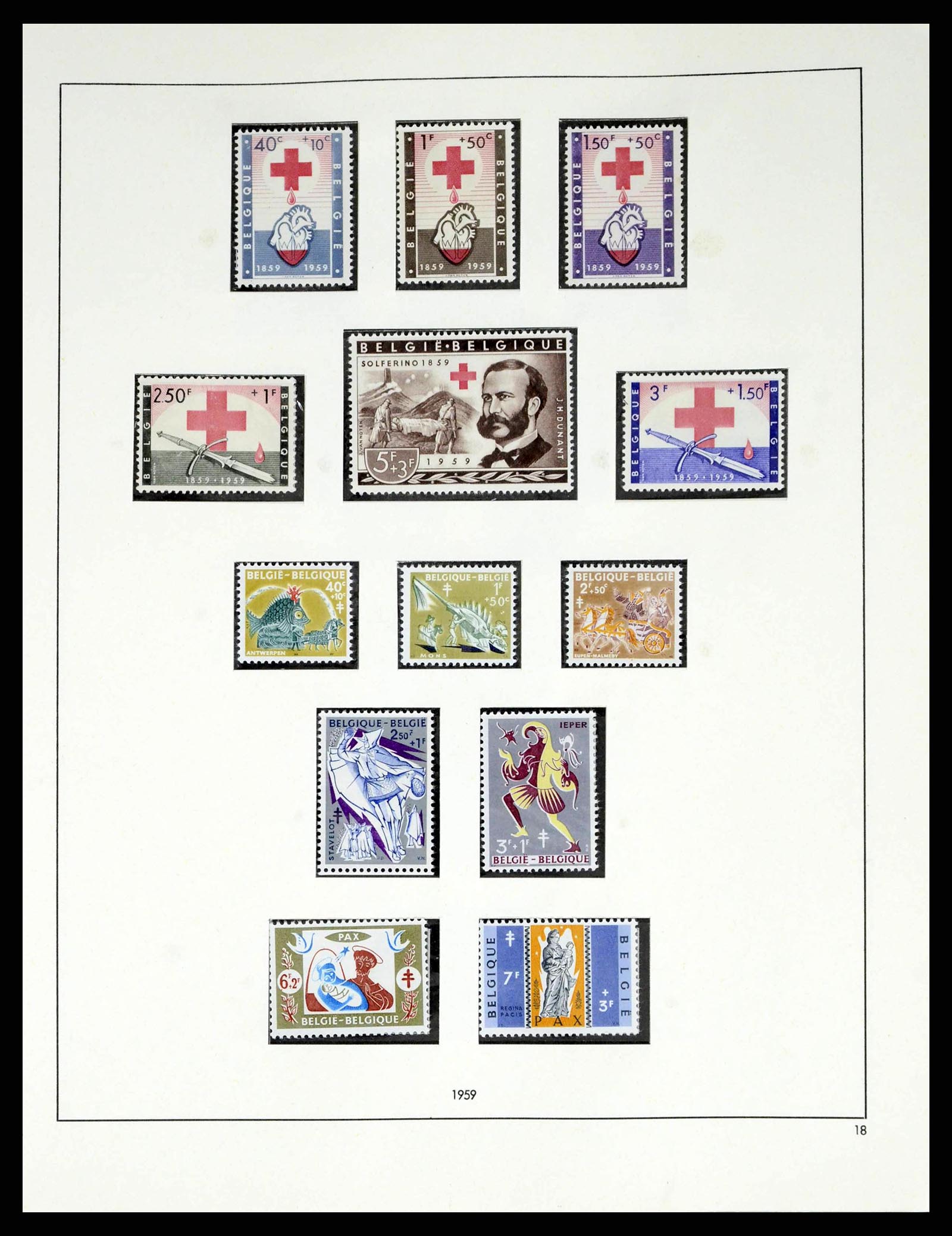 38249 0096 - Postzegelverzameling 38249 België 1849-1960.