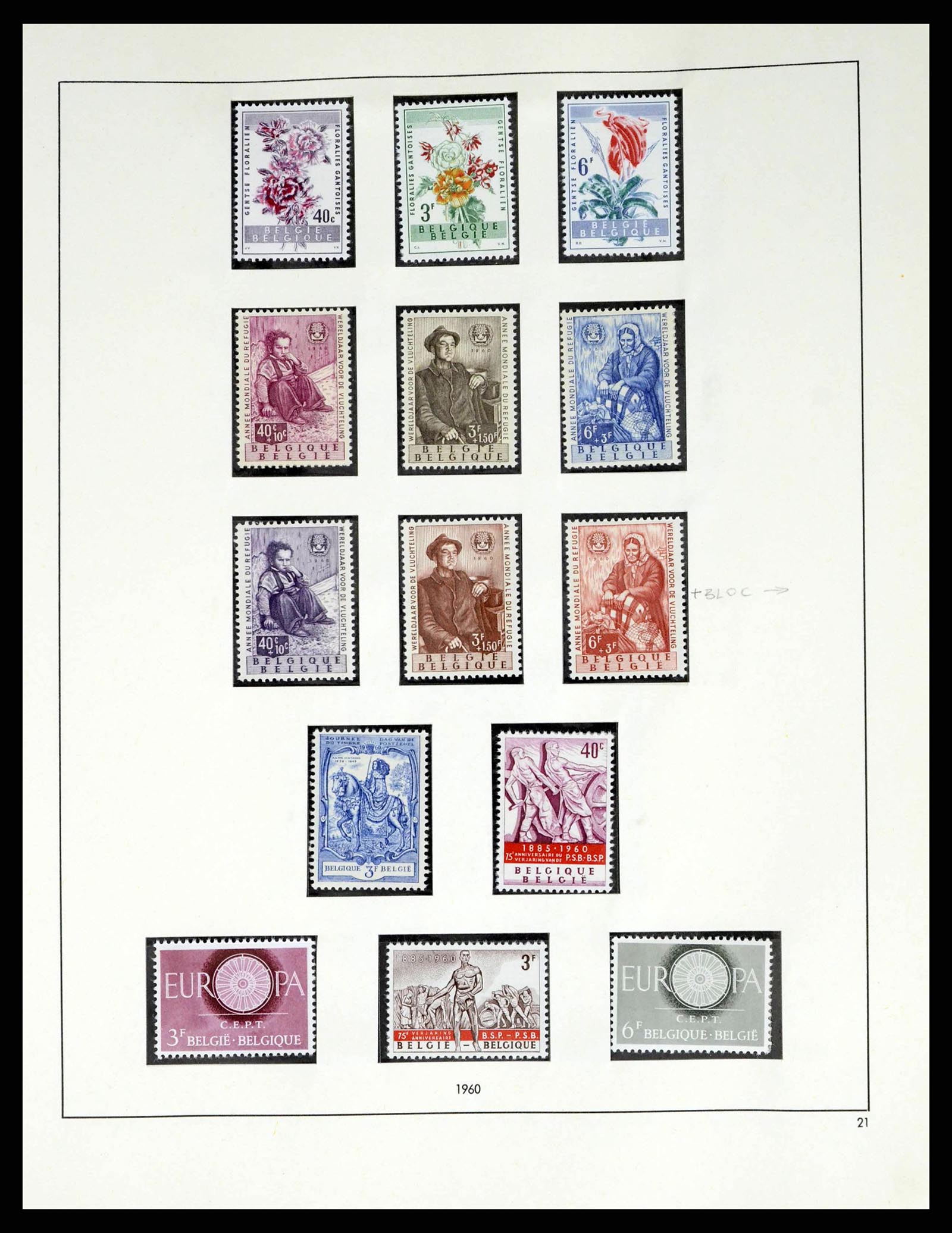 38249 0098 - Postzegelverzameling 38249 België 1849-1960.
