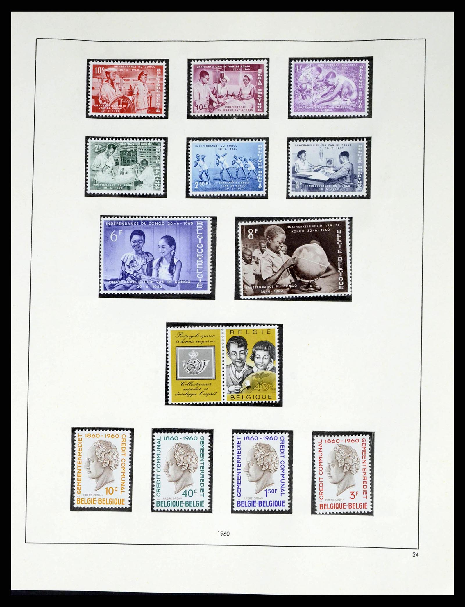 38249 0101 - Stamp collection 38249 Belgium 1849-1960.