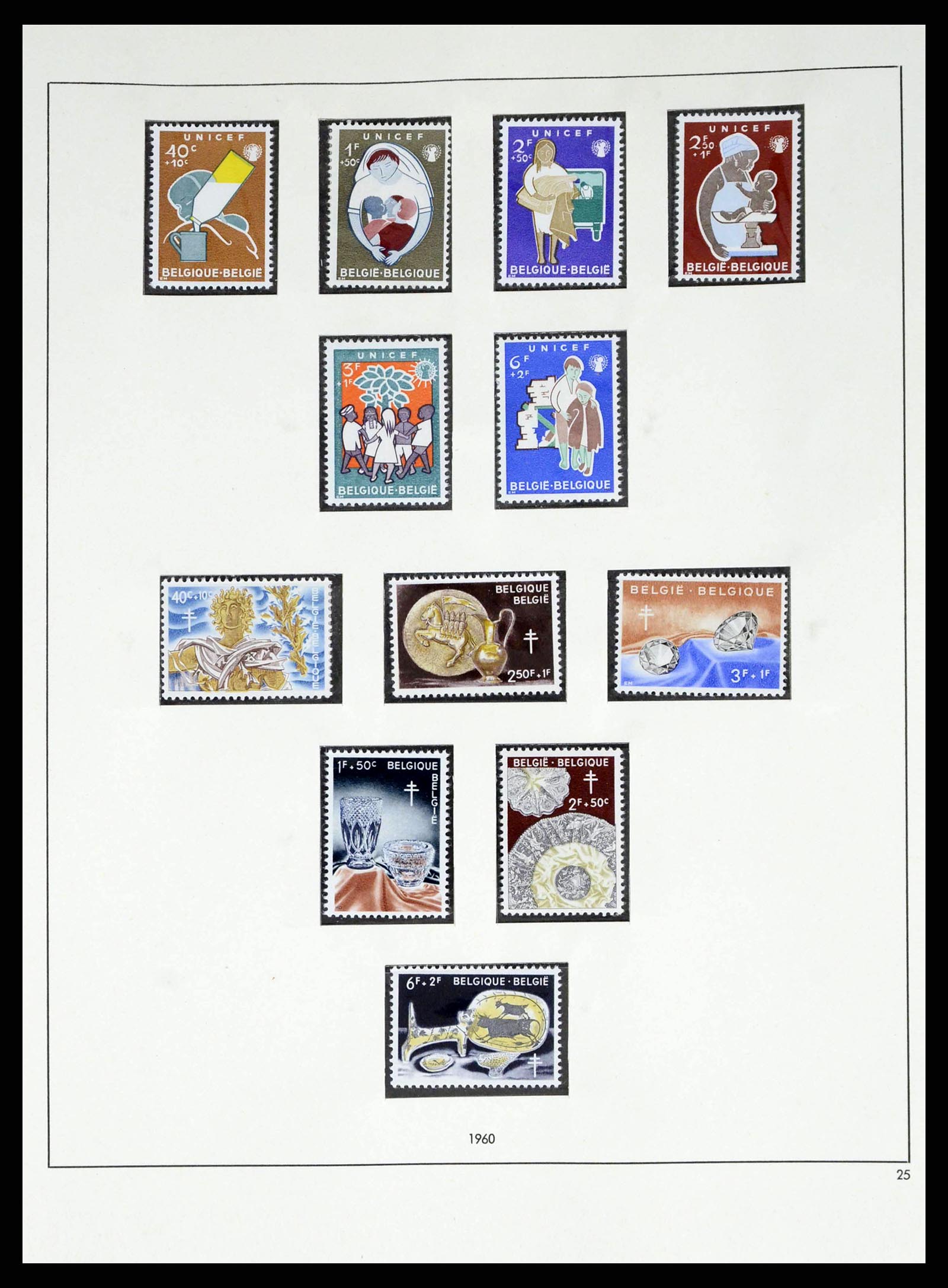 38249 0102 - Stamp collection 38249 Belgium 1849-1960.