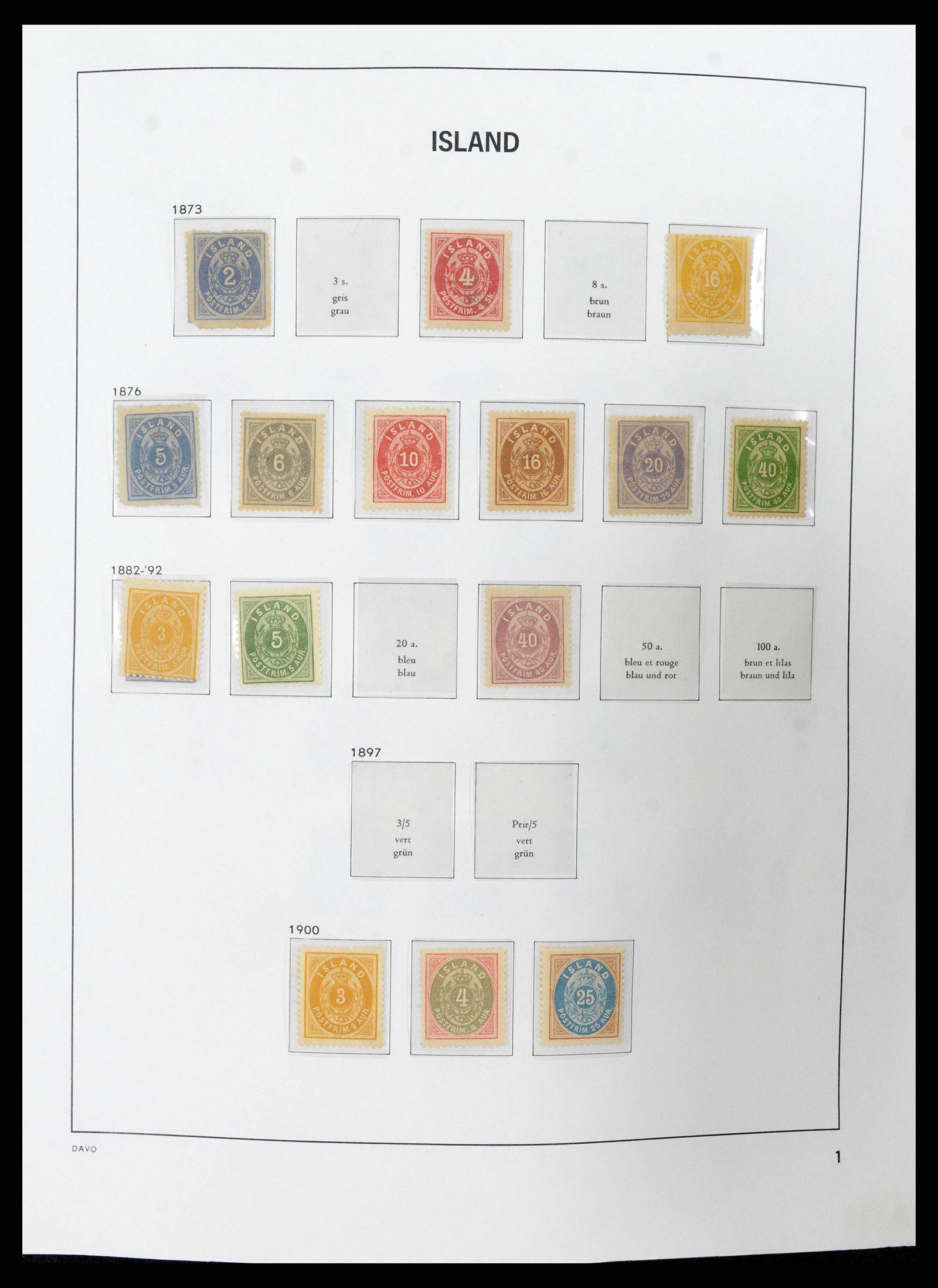 38250 0001 - Stamp collection 38250 Iceland 1873-1995.