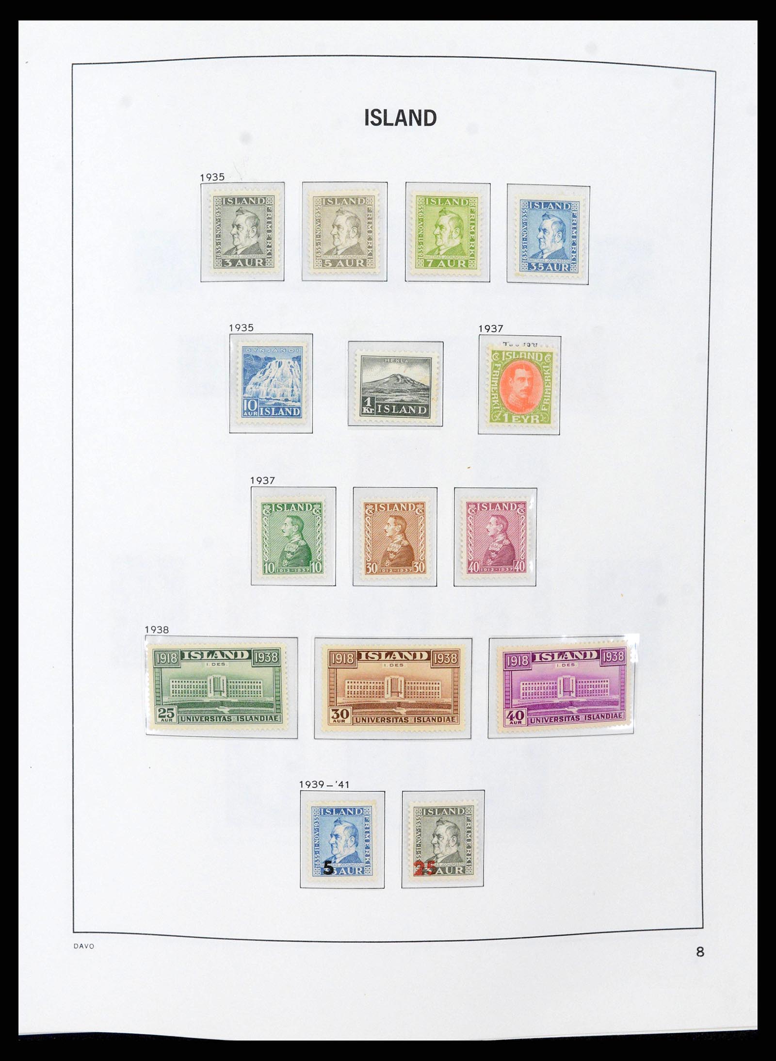 38250 0008 - Stamp collection 38250 Iceland 1873-1995.