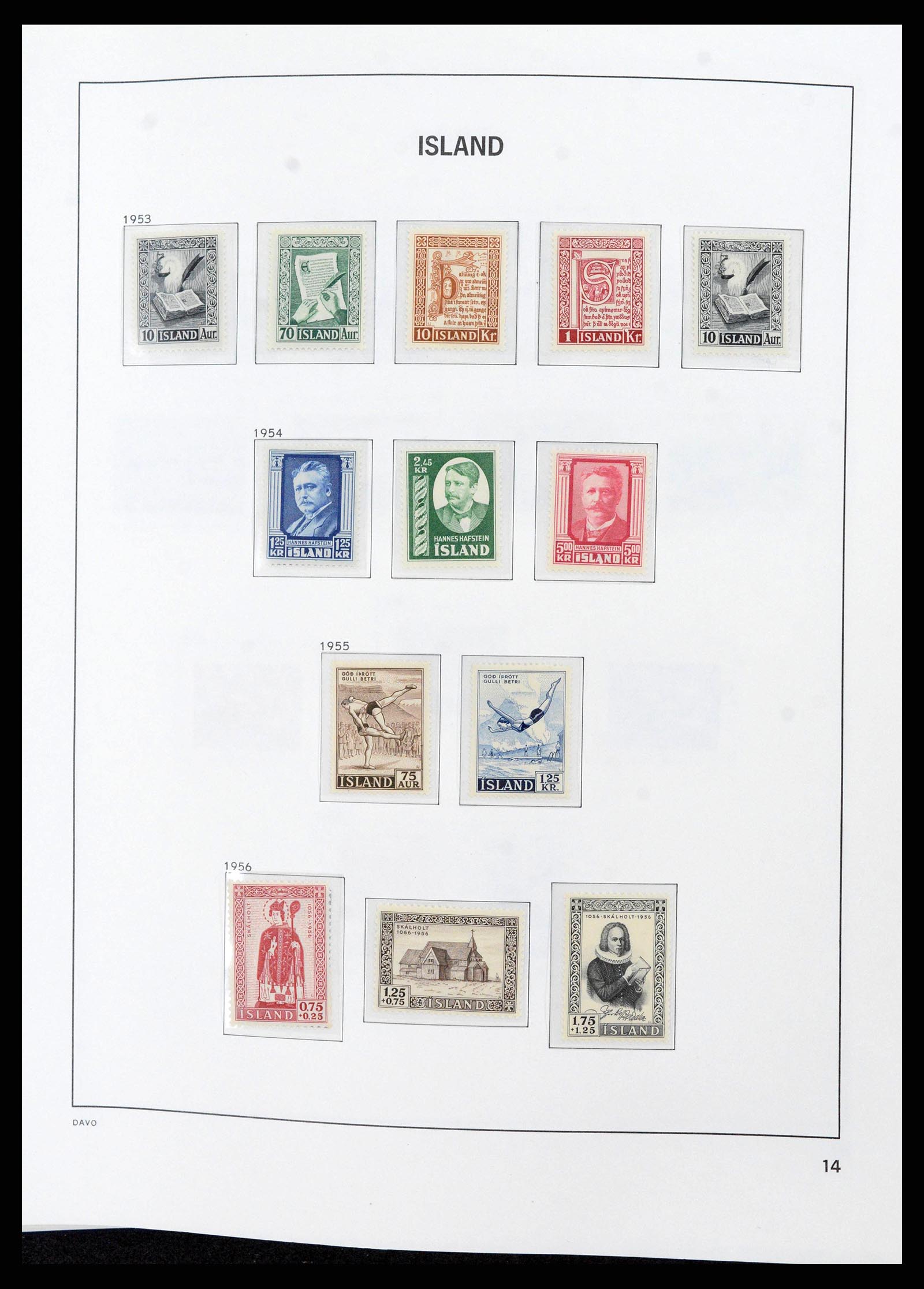 38250 0014 - Stamp collection 38250 Iceland 1873-1995.