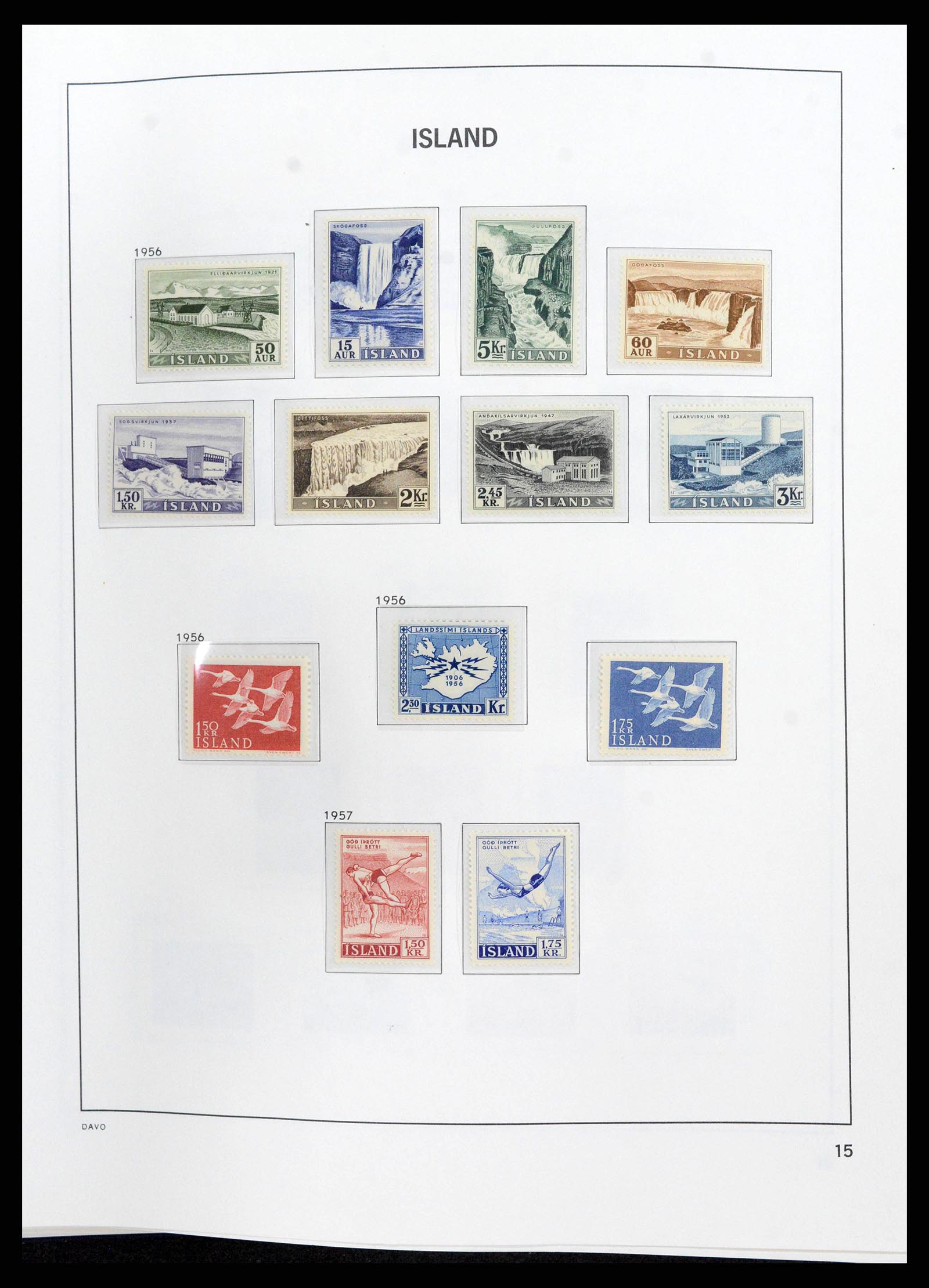 38250 0015 - Stamp collection 38250 Iceland 1873-1995.