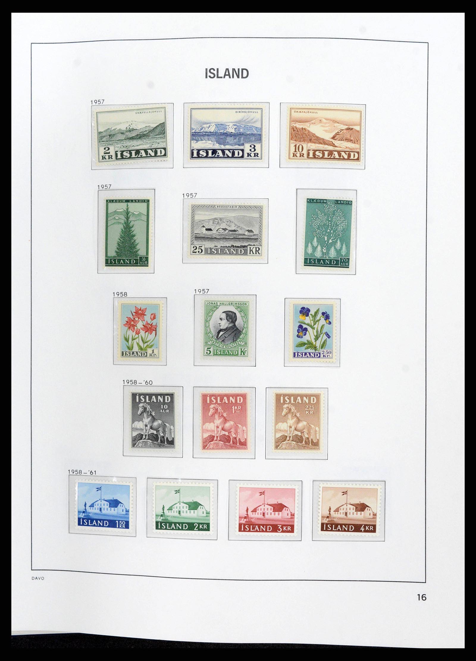 38250 0016 - Stamp collection 38250 Iceland 1873-1995.