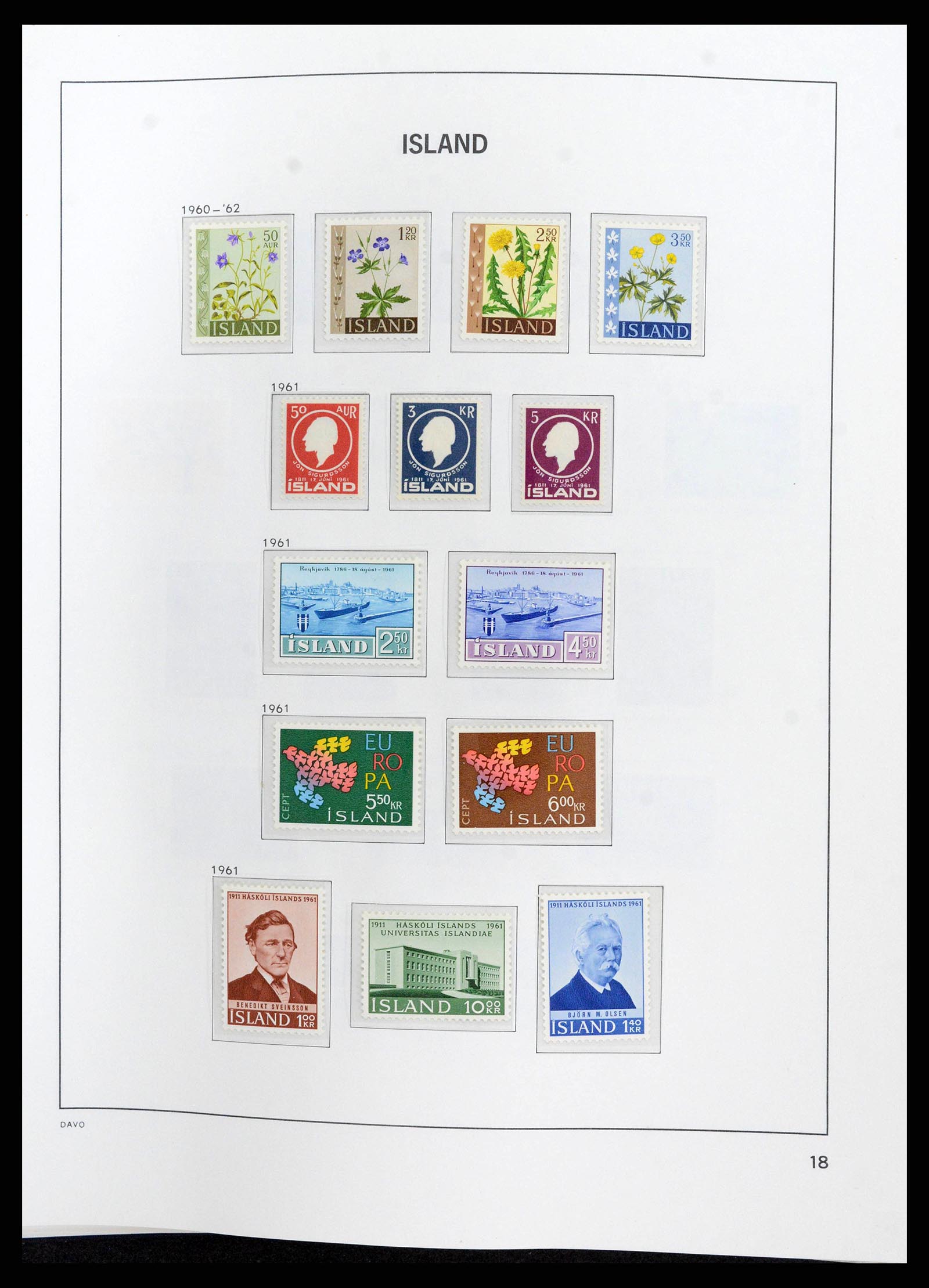 38250 0018 - Stamp collection 38250 Iceland 1873-1995.
