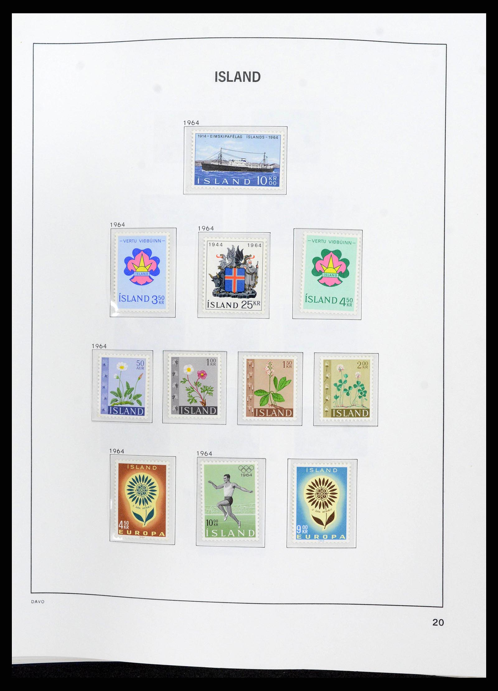 38250 0020 - Stamp collection 38250 Iceland 1873-1995.