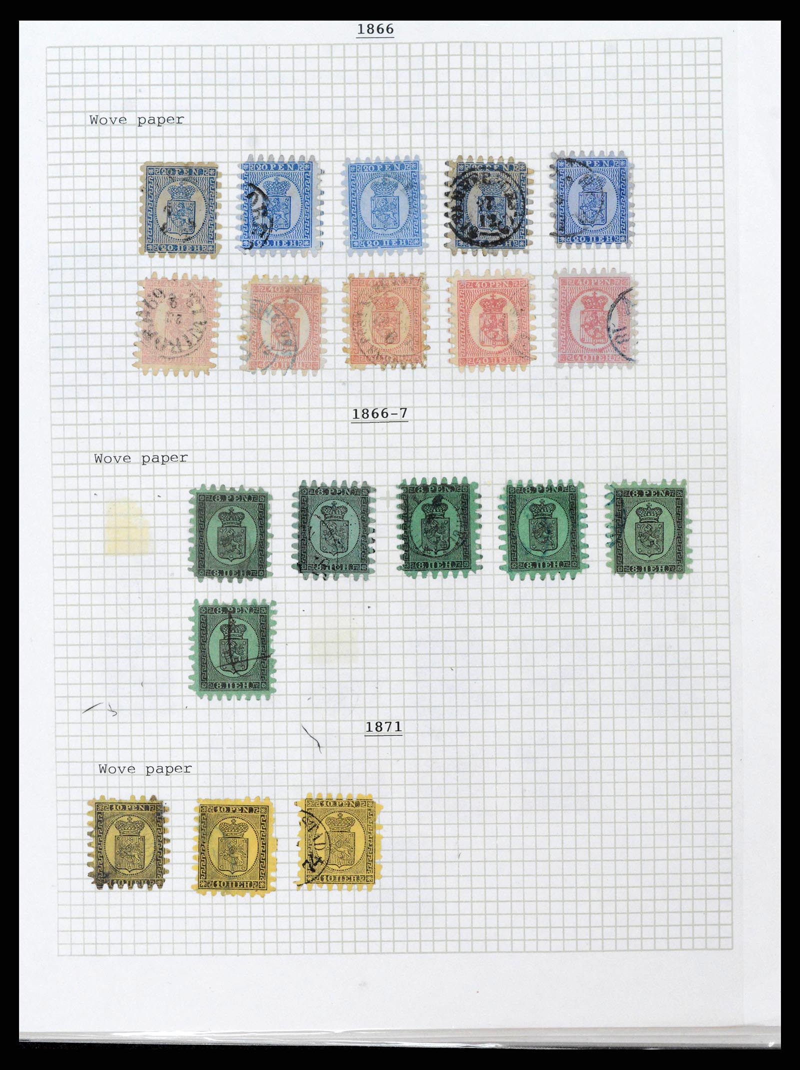 38252 0003 - Postzegelverzameling 38252 Finland 1856-1956.