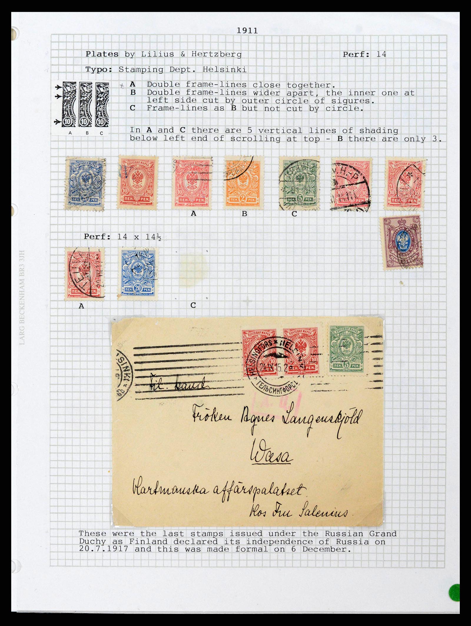 38252 0008 - Postzegelverzameling 38252 Finland 1856-1956.