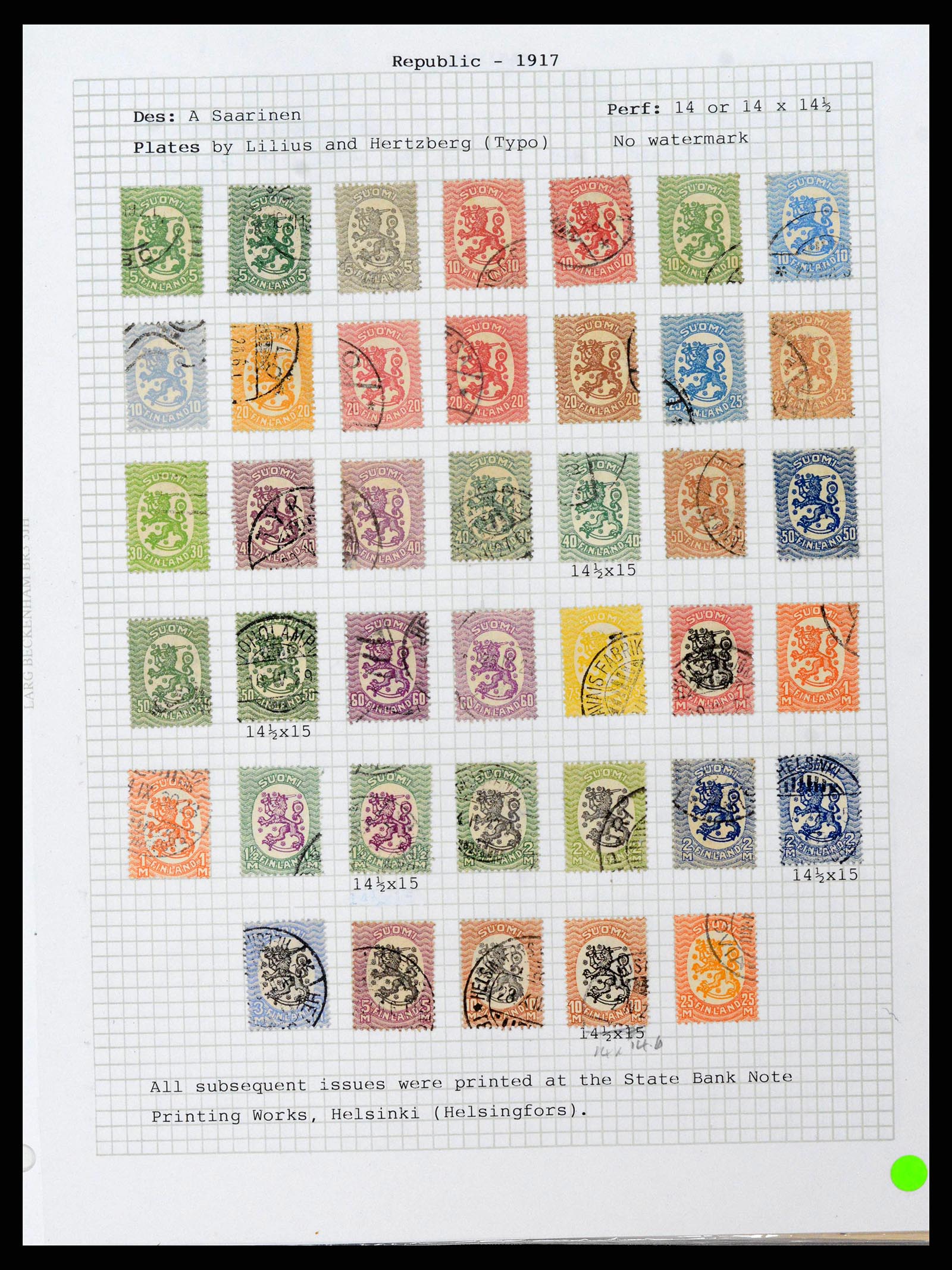 38252 0009 - Postzegelverzameling 38252 Finland 1856-1956.