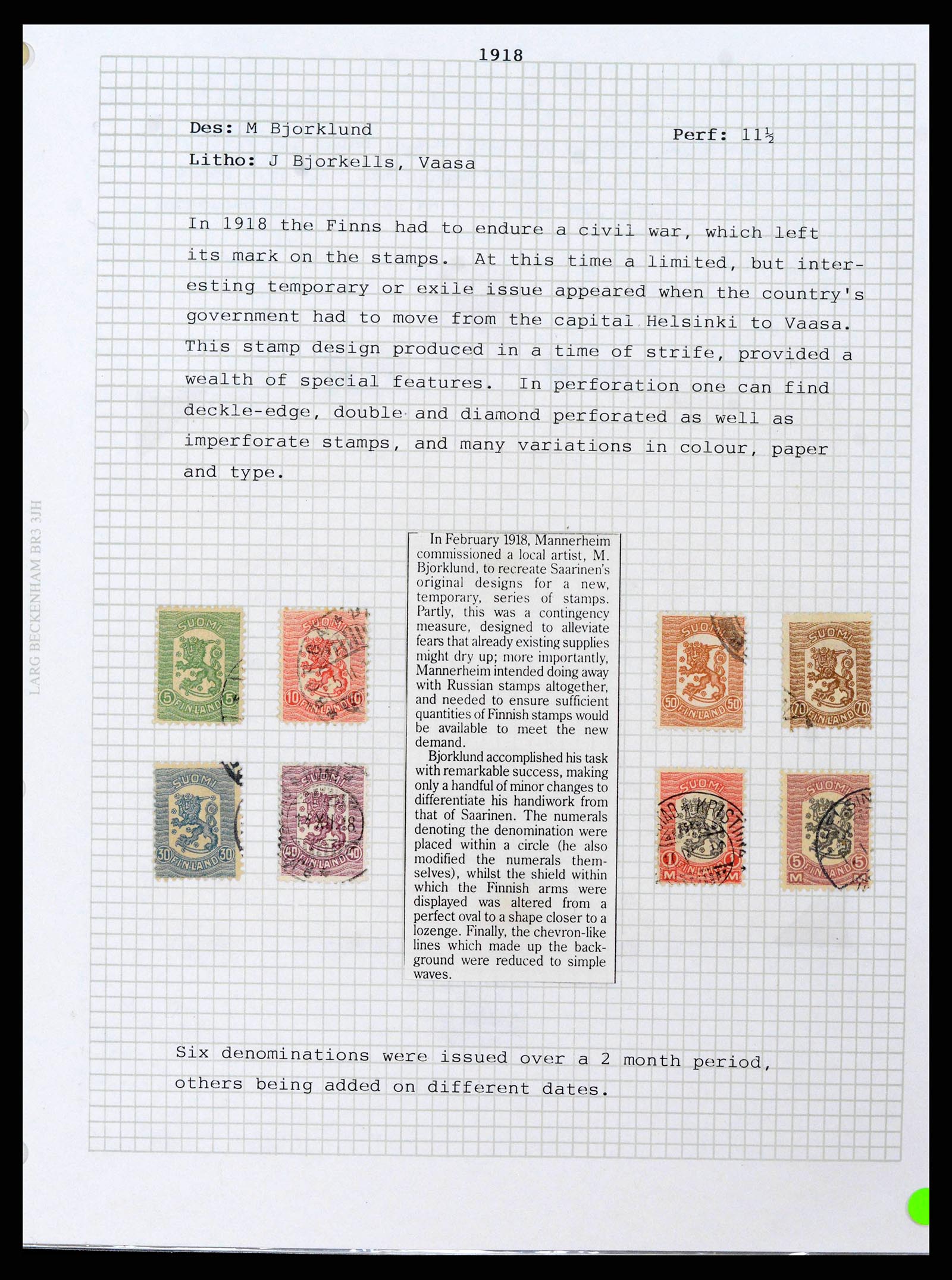 38252 0011 - Postzegelverzameling 38252 Finland 1856-1956.