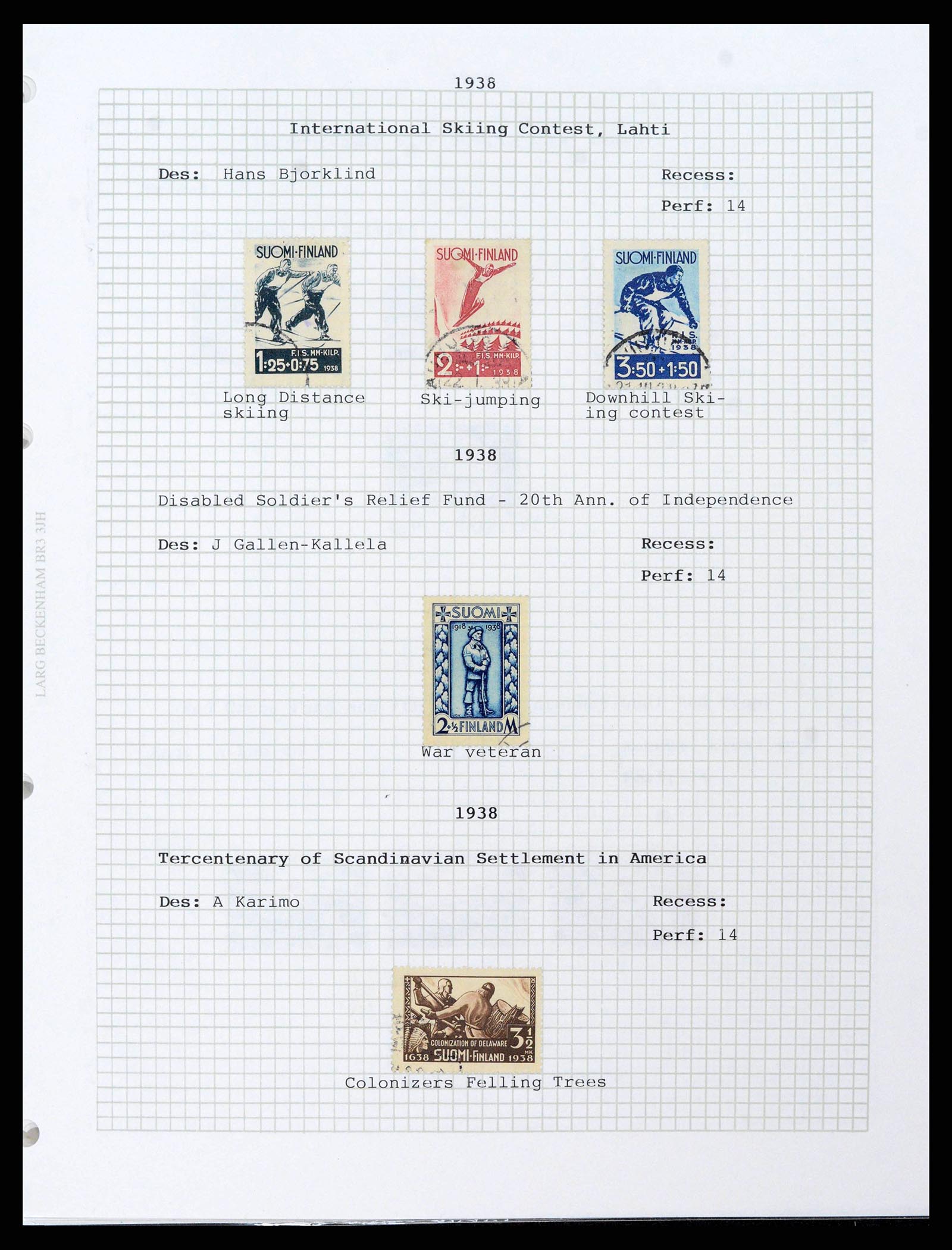 38252 0022 - Stamp collection 38252 Finland 1856-1956.