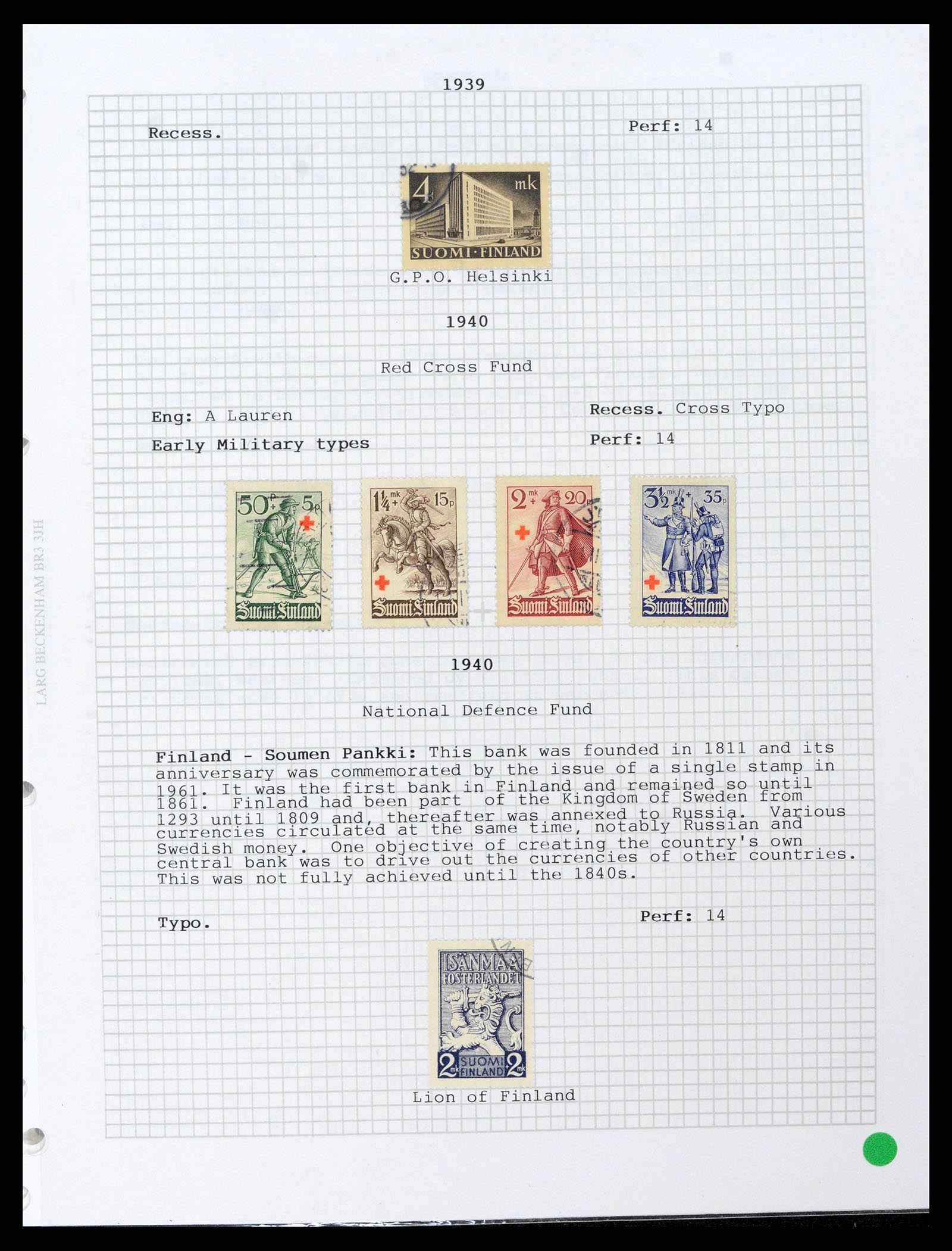 38252 0024 - Postzegelverzameling 38252 Finland 1856-1956.