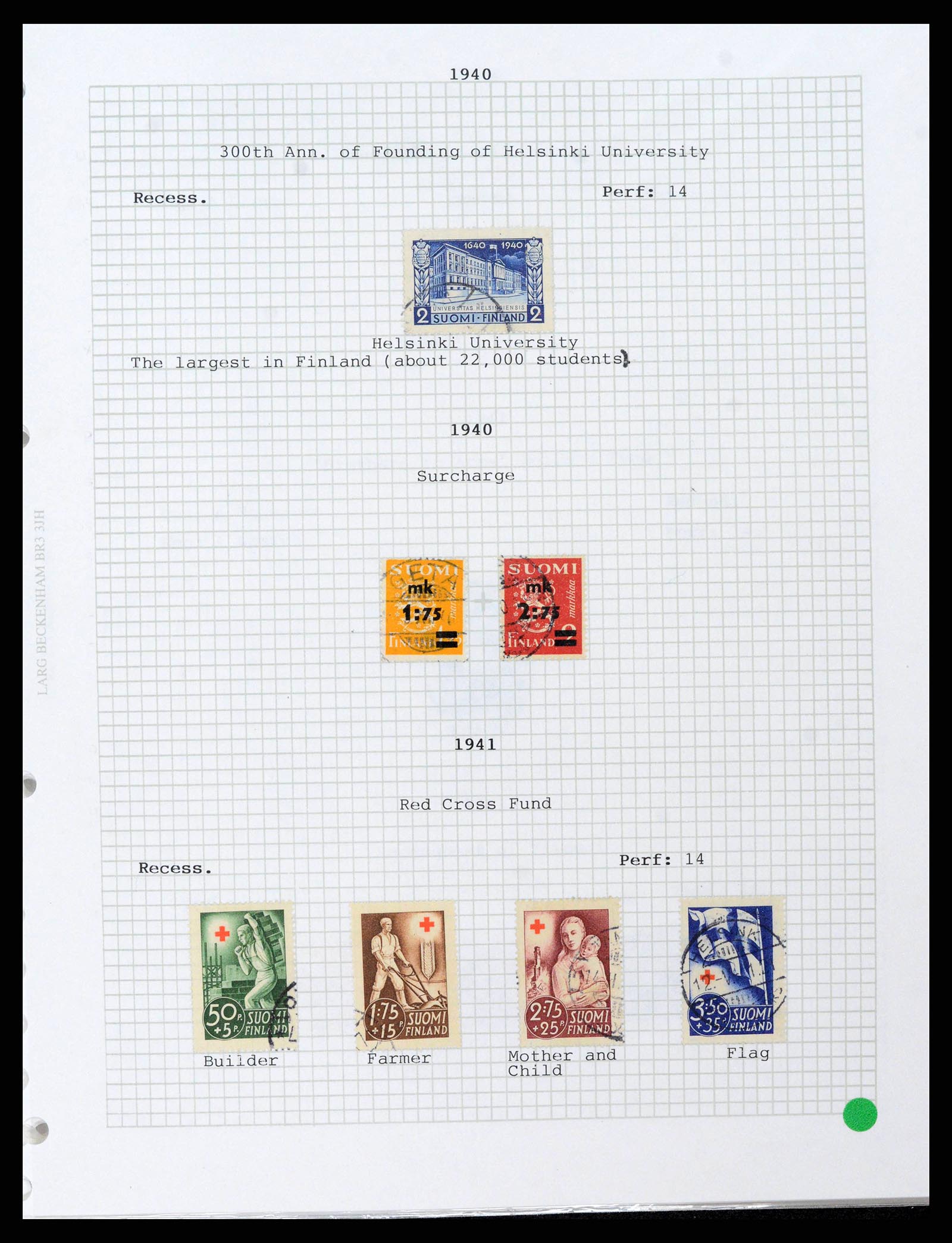 38252 0026 - Postzegelverzameling 38252 Finland 1856-1956.