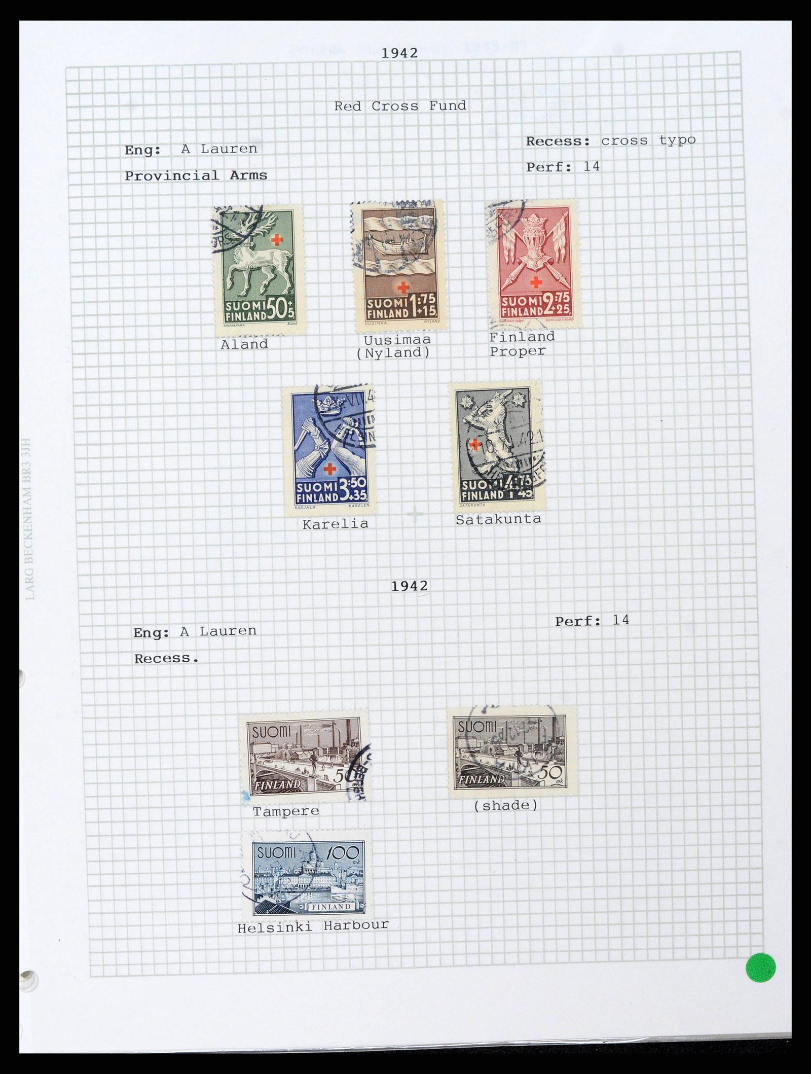 38252 0028 - Postzegelverzameling 38252 Finland 1856-1956.