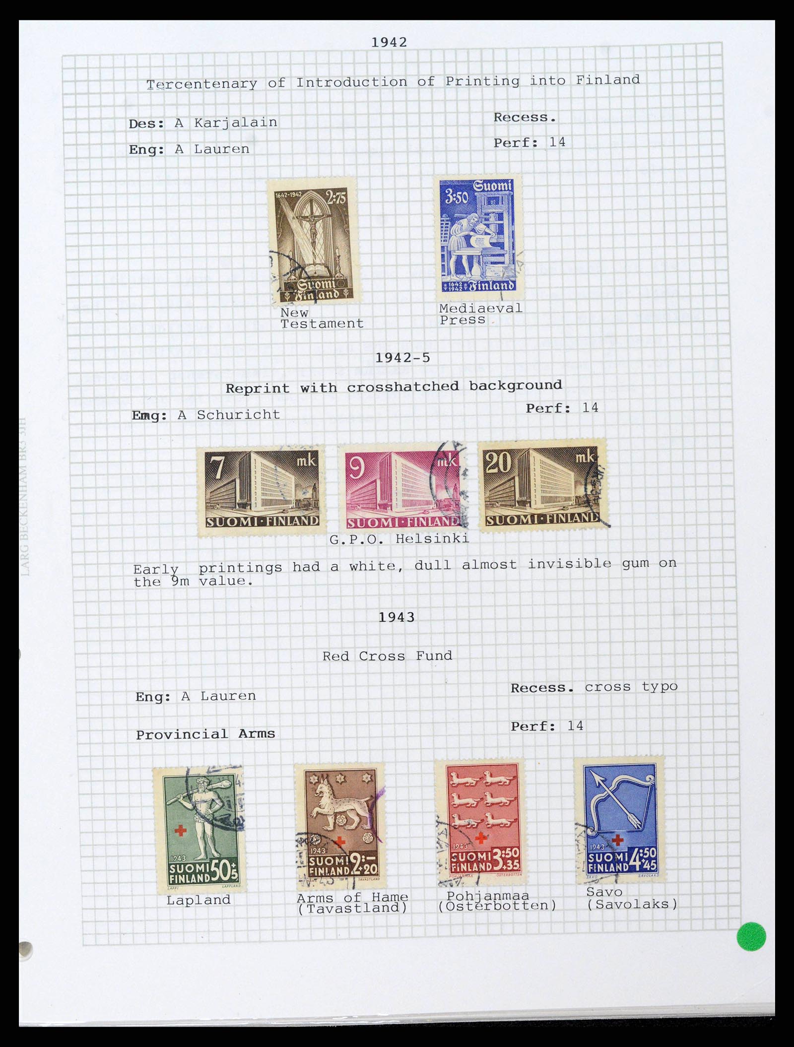 38252 0029 - Stamp collection 38252 Finland 1856-1956.