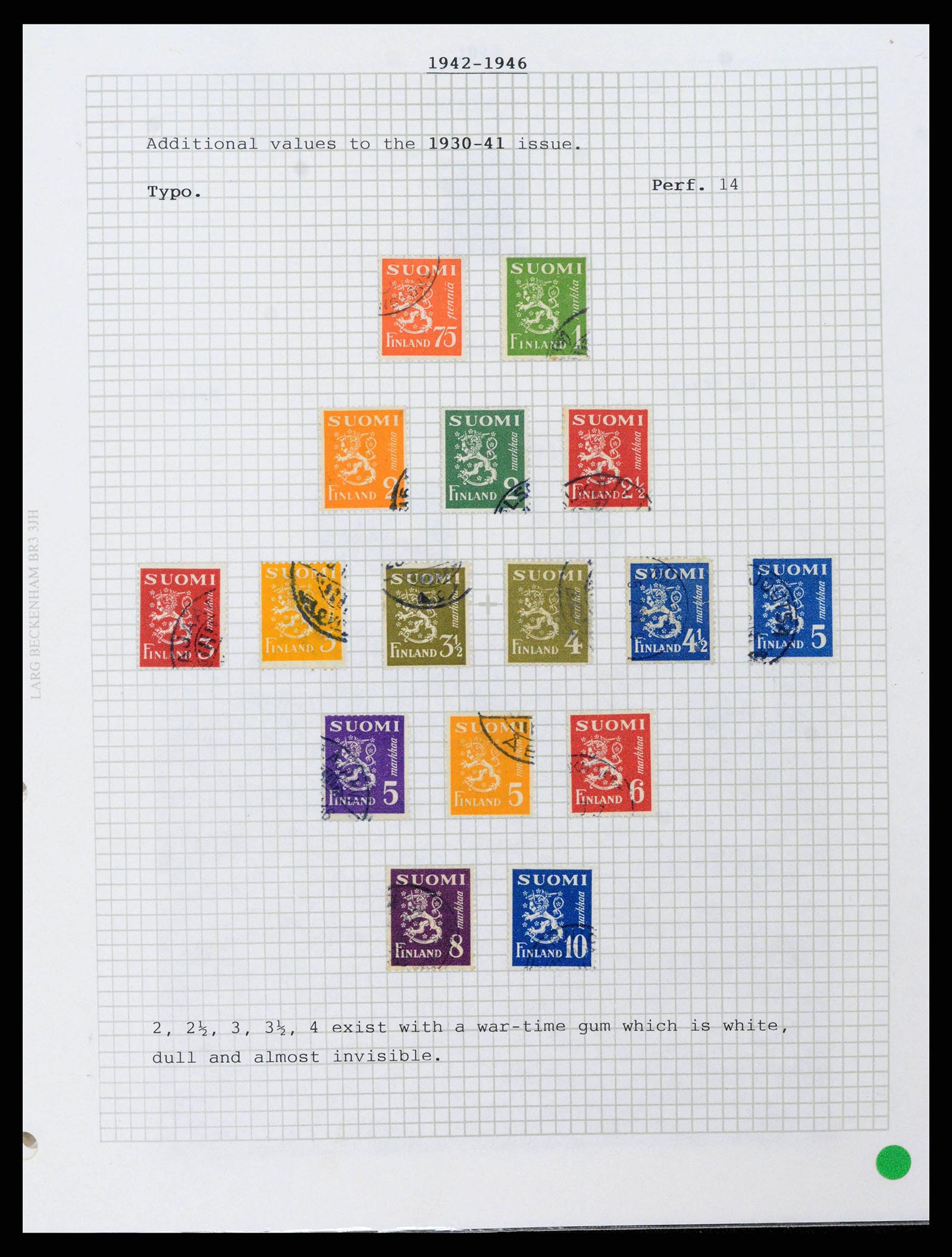 38252 0030 - Postzegelverzameling 38252 Finland 1856-1956.