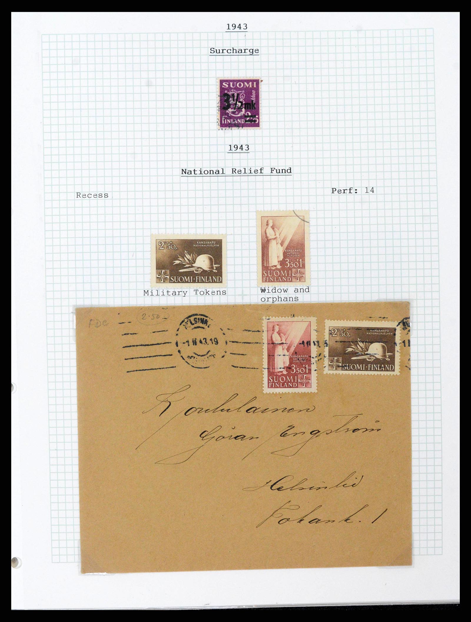 38252 0031 - Postzegelverzameling 38252 Finland 1856-1956.