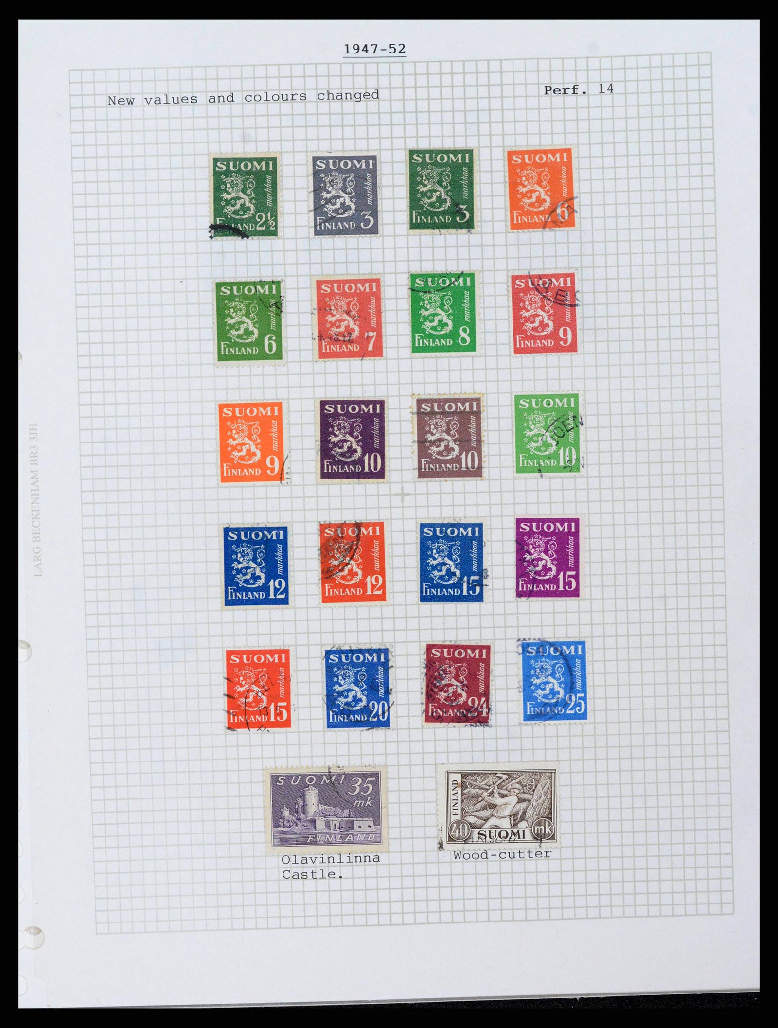 38252 0042 - Postzegelverzameling 38252 Finland 1856-1956.