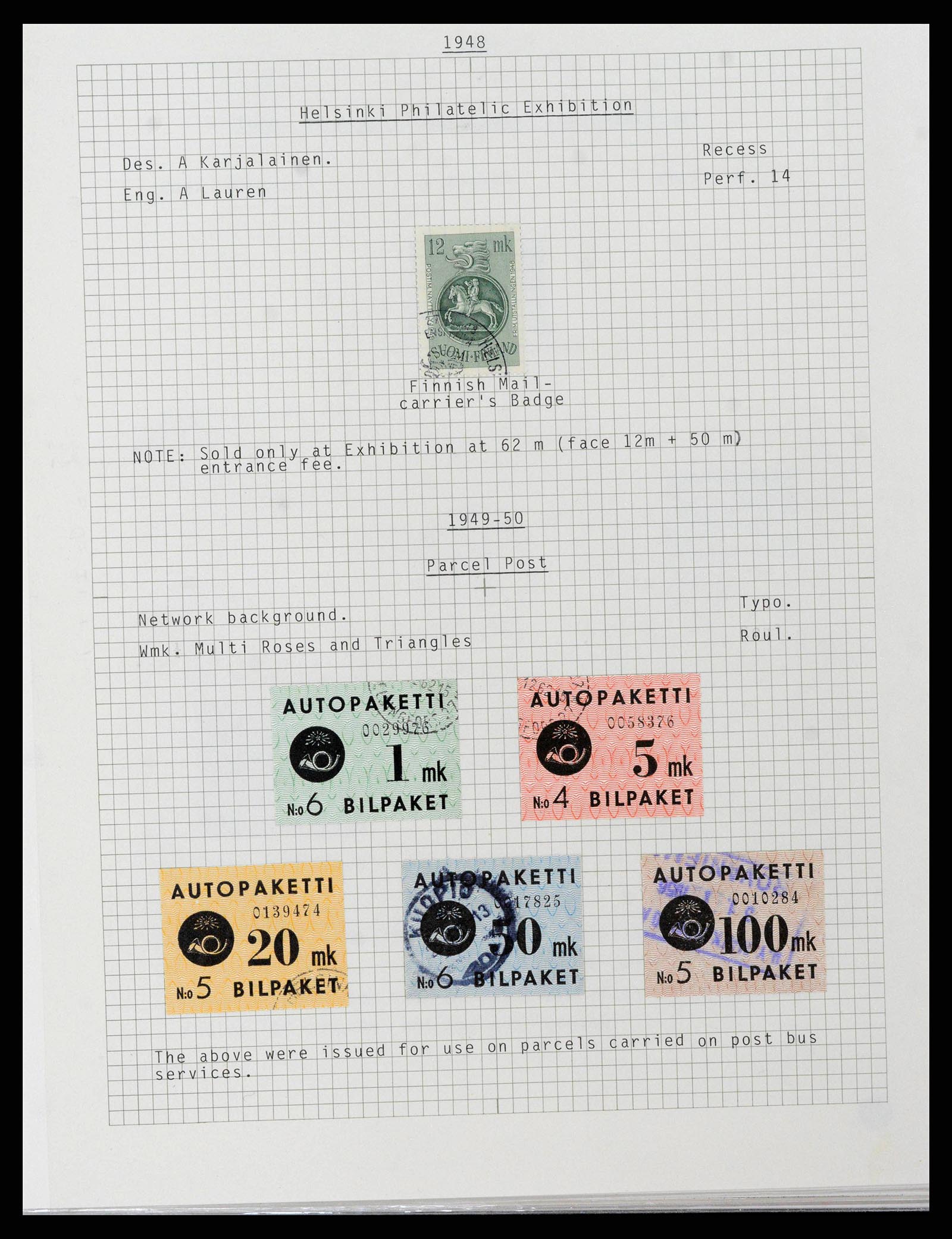 38252 0048 - Postzegelverzameling 38252 Finland 1856-1956.