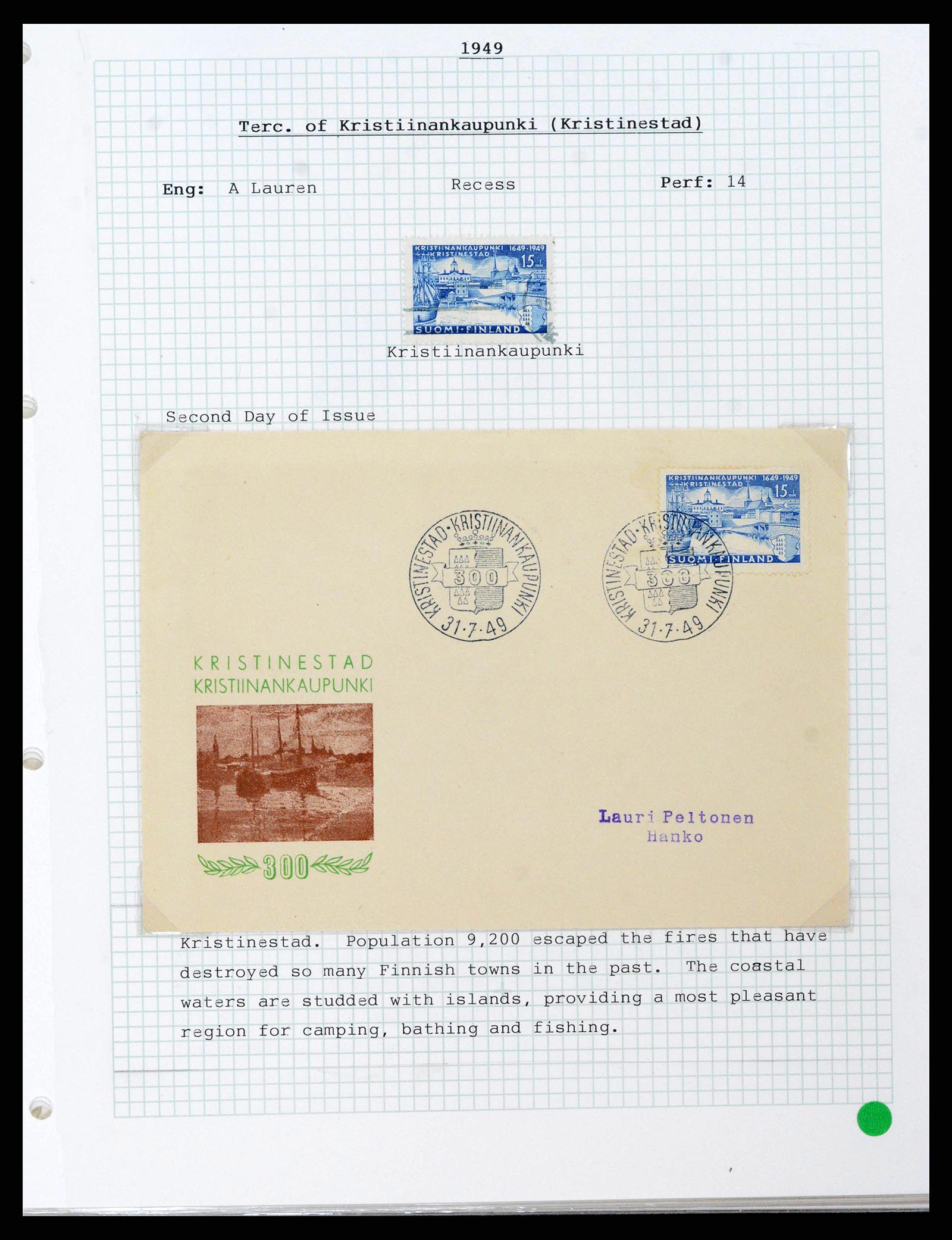 38252 0049 - Postzegelverzameling 38252 Finland 1856-1956.