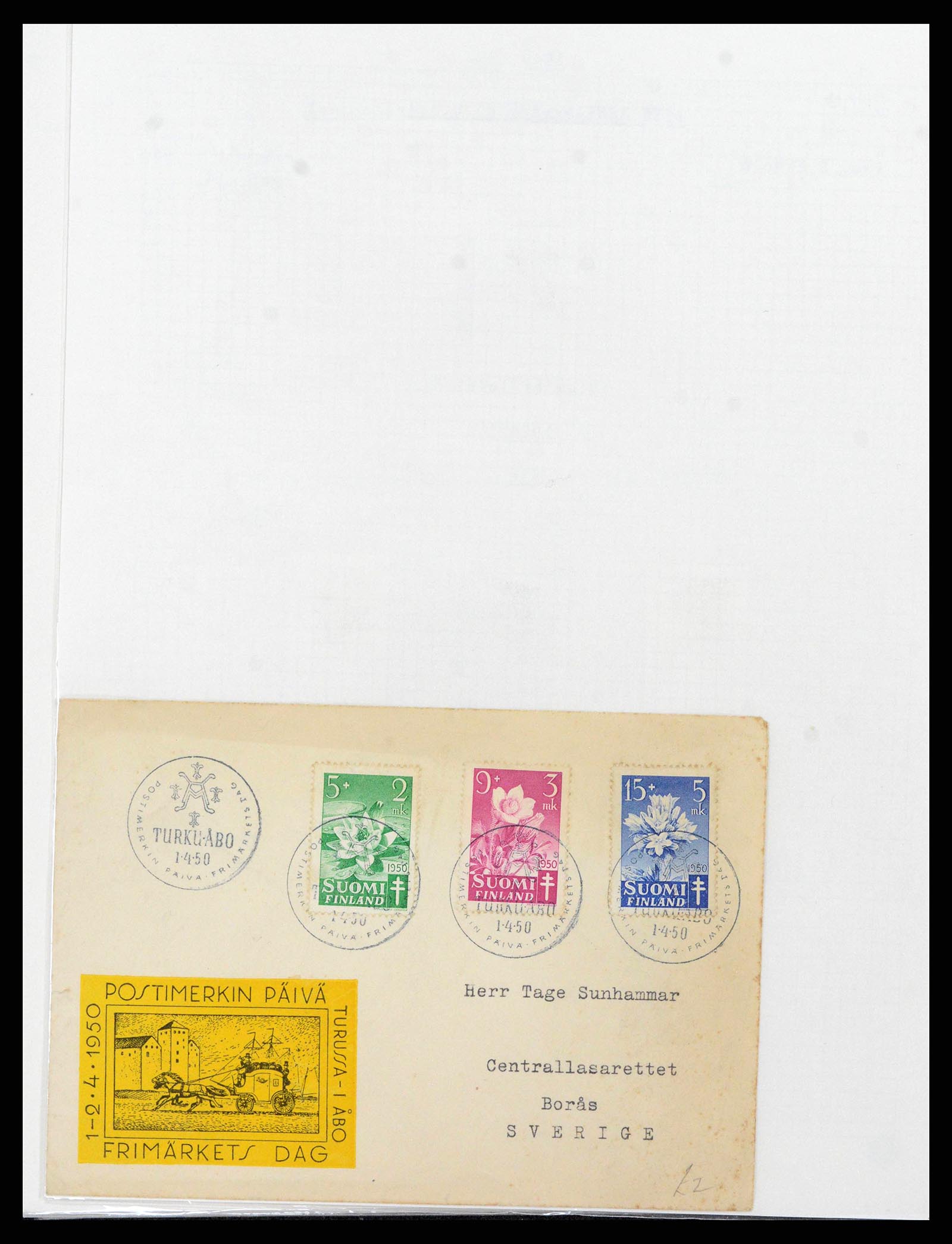 38252 0053 - Postzegelverzameling 38252 Finland 1856-1956.