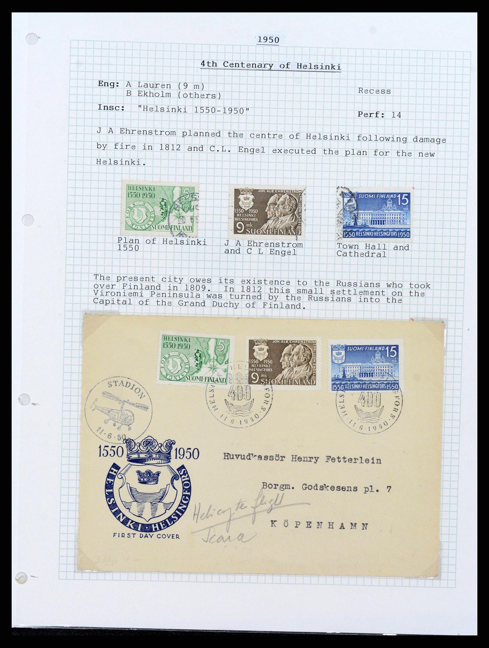38252 0057 - Postzegelverzameling 38252 Finland 1856-1956.