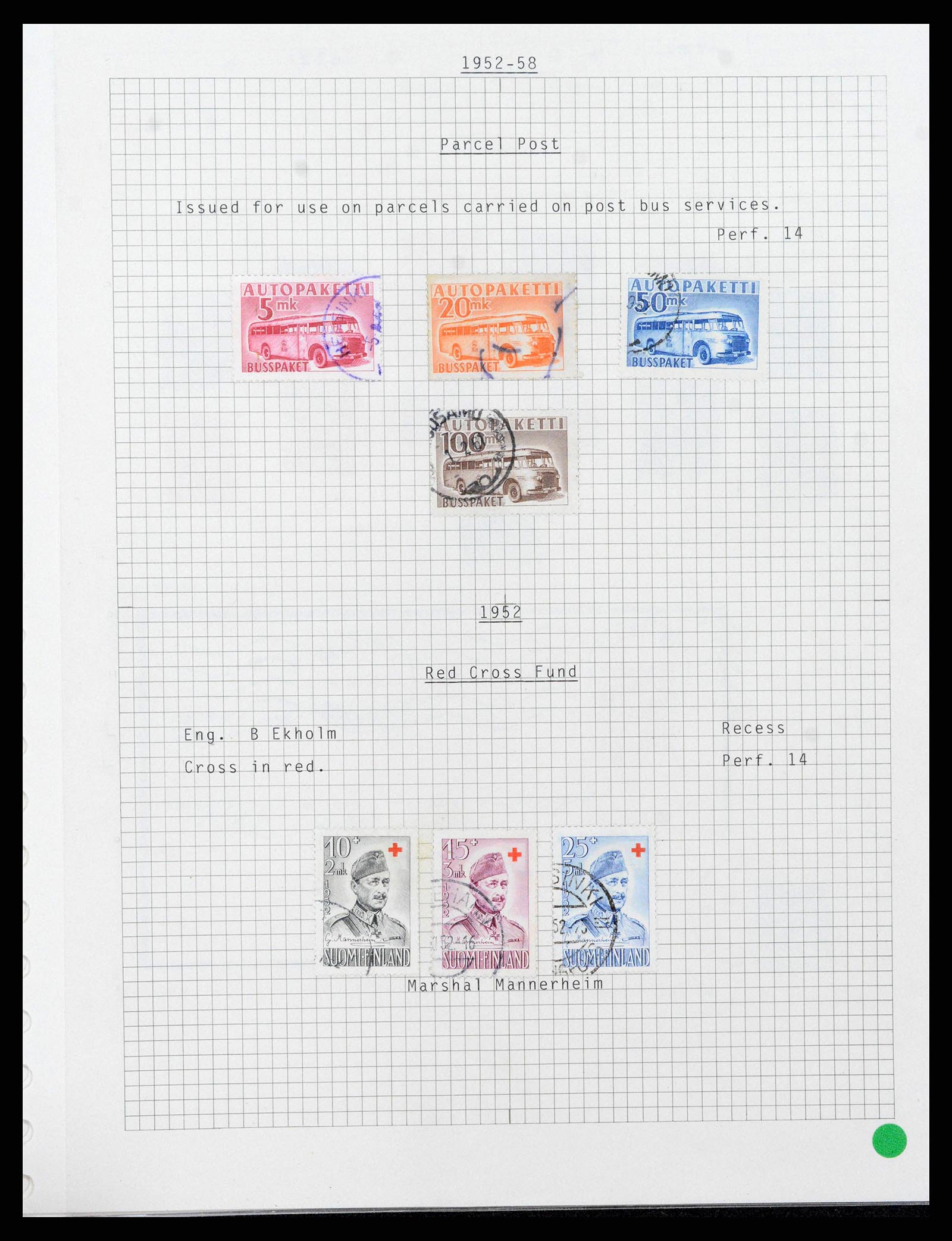 38252 0060 - Postzegelverzameling 38252 Finland 1856-1956.