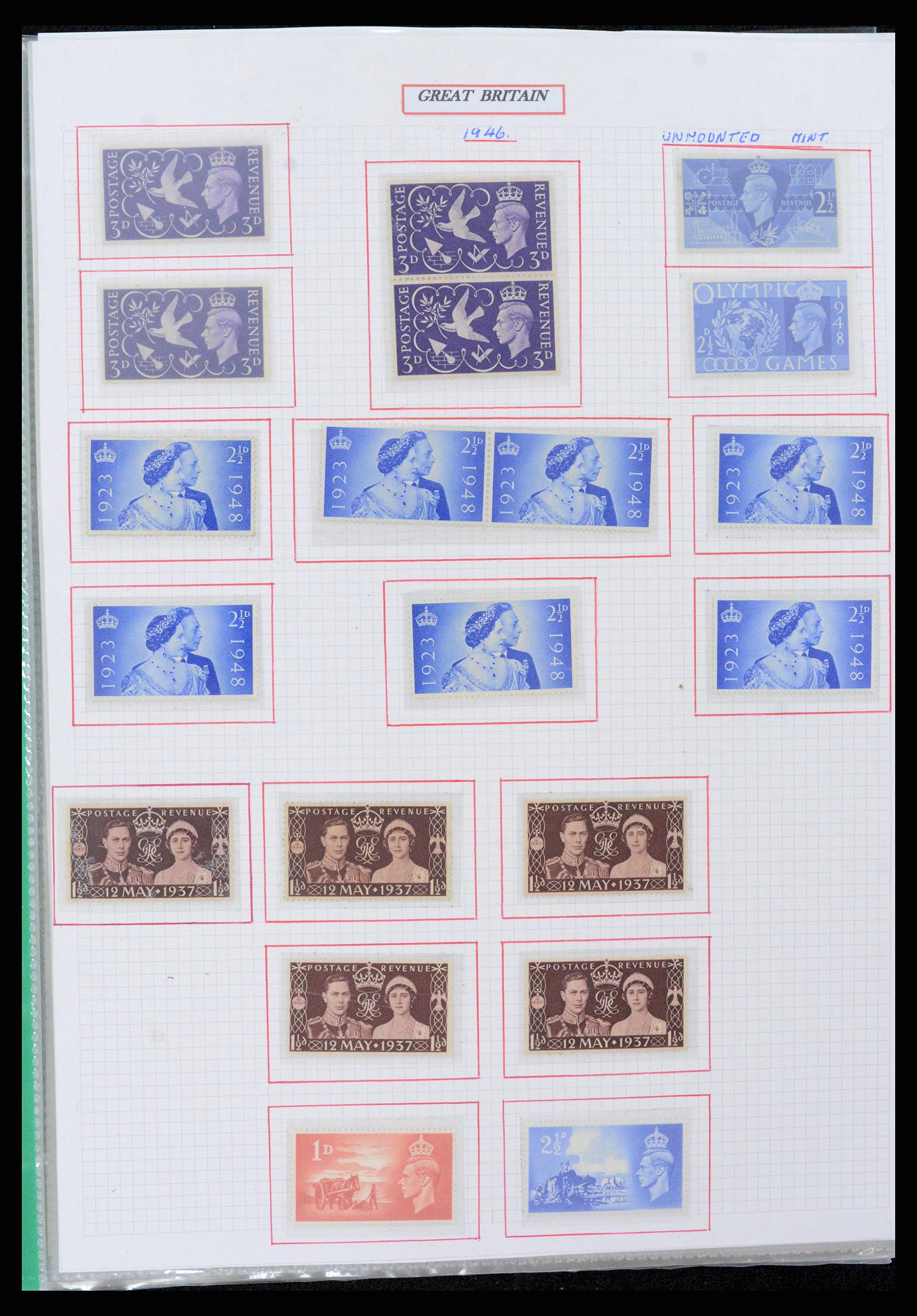 38253 0004 - Postzegelverzameling 38253 Engeland 1912-2002.