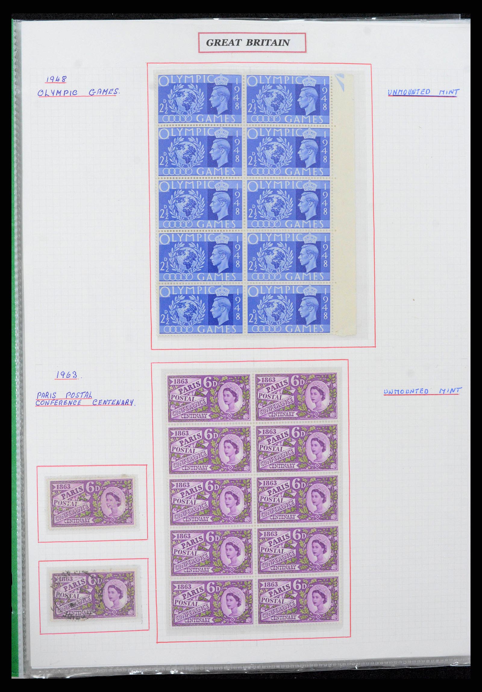 38253 0005 - Postzegelverzameling 38253 Engeland 1912-2002.