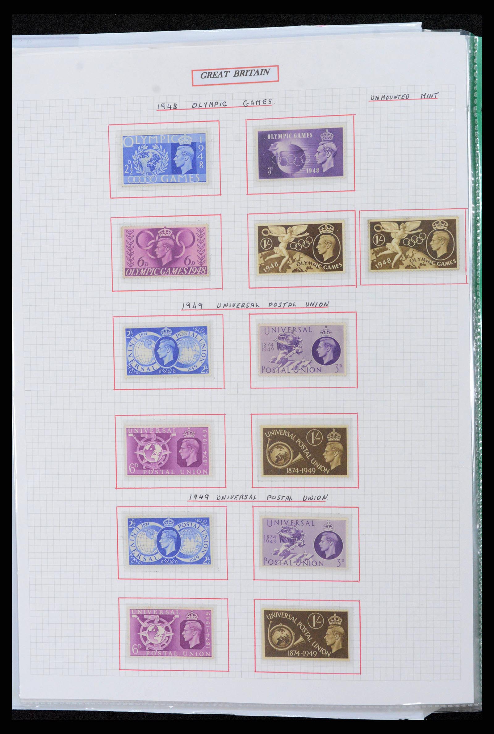 38253 0006 - Postzegelverzameling 38253 Engeland 1912-2002.
