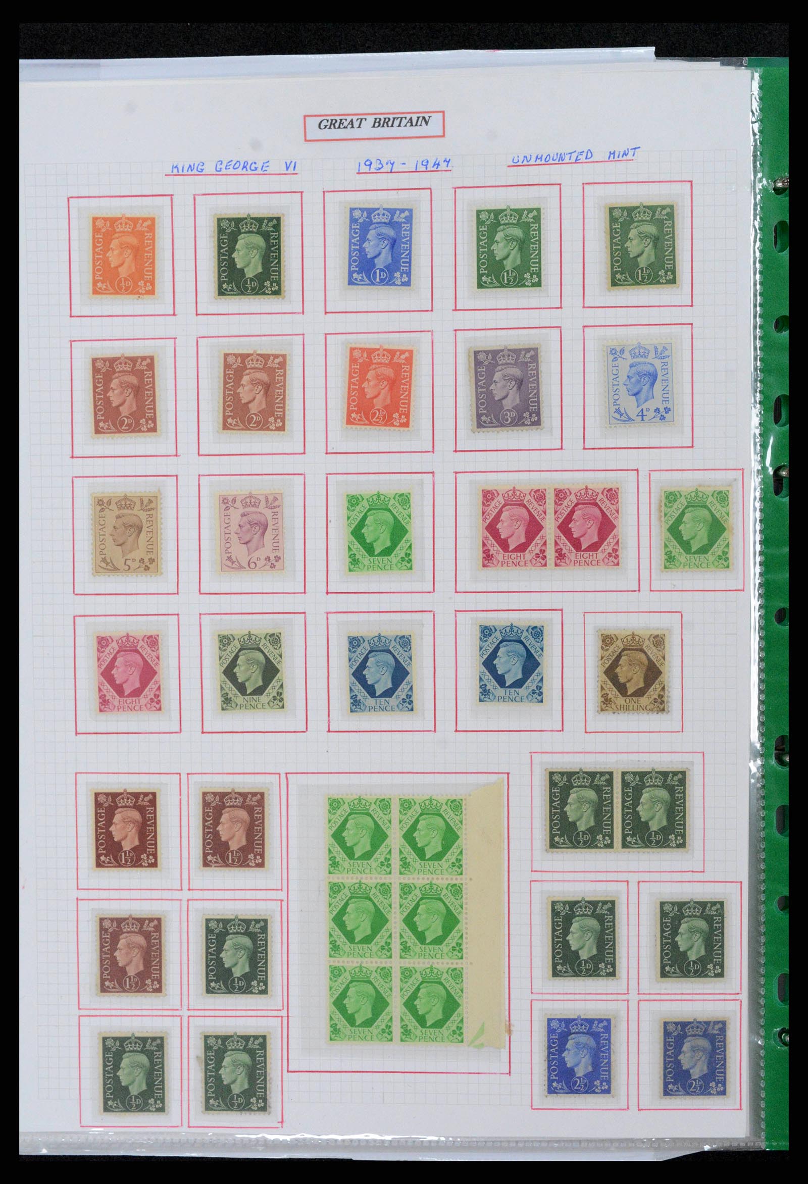 38253 0007 - Postzegelverzameling 38253 Engeland 1912-2002.