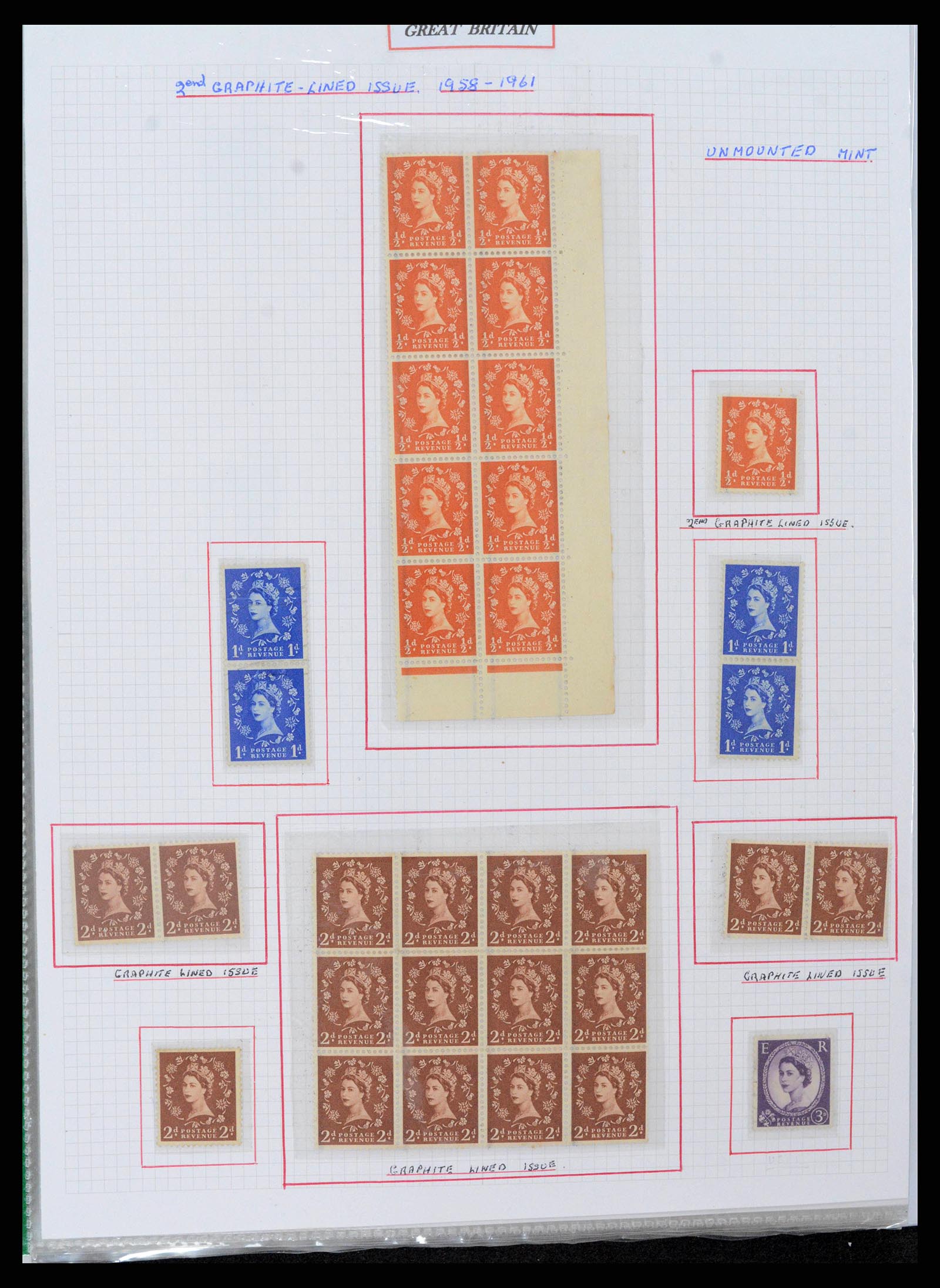 38253 0010 - Postzegelverzameling 38253 Engeland 1912-2002.